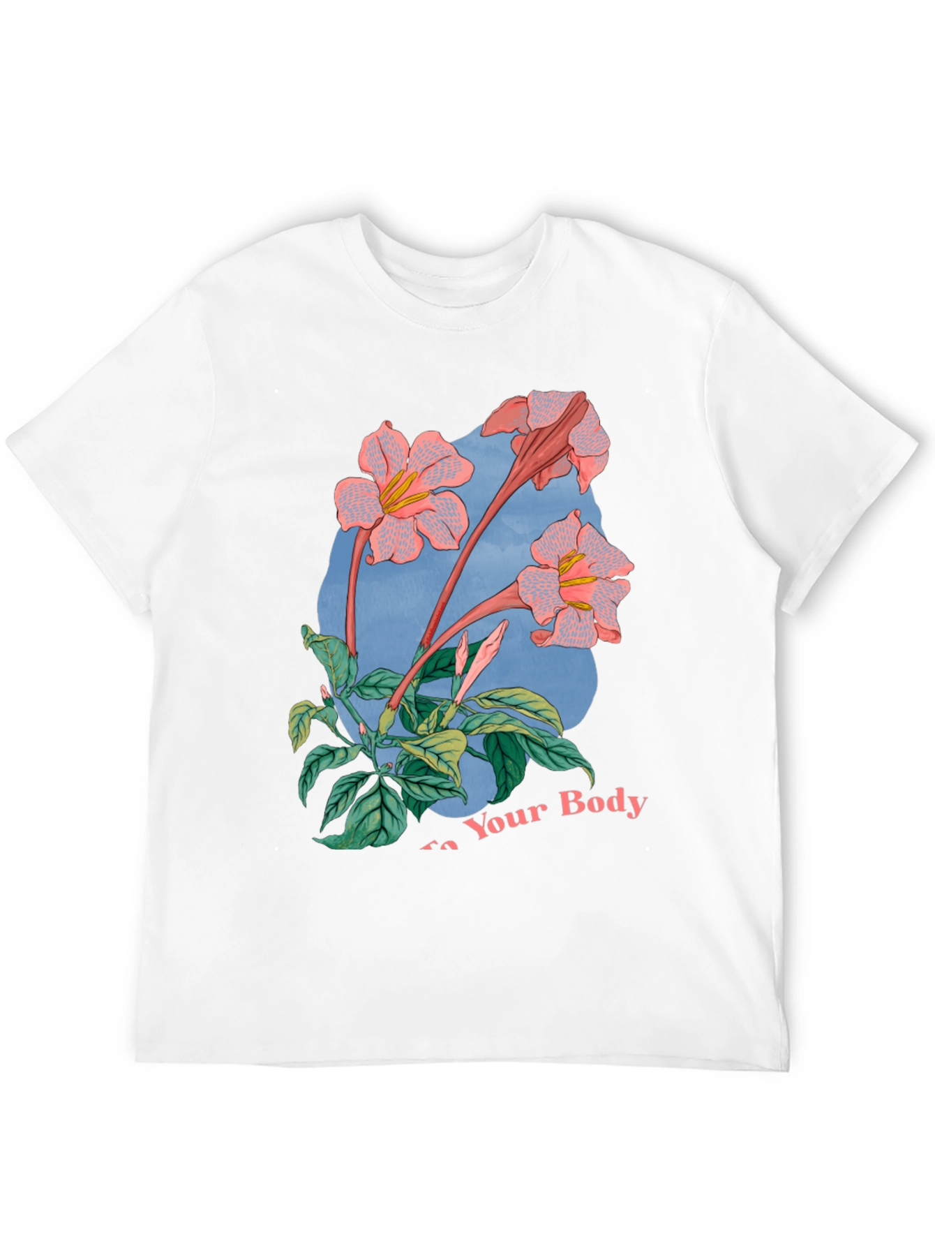 Floral Graphic Black T-Shirt for Men