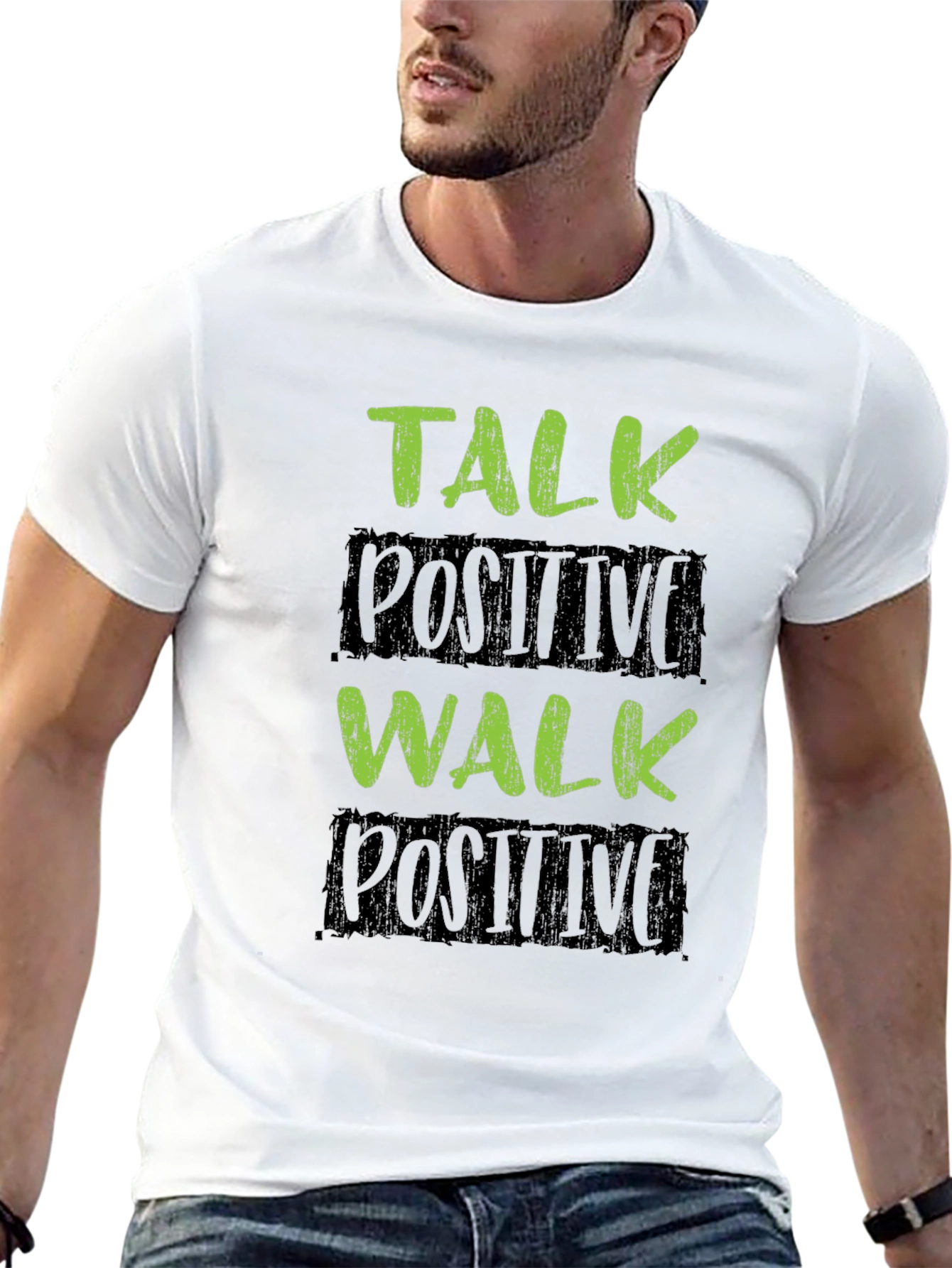 Talk Positive Walk Positive Black T-Shirt