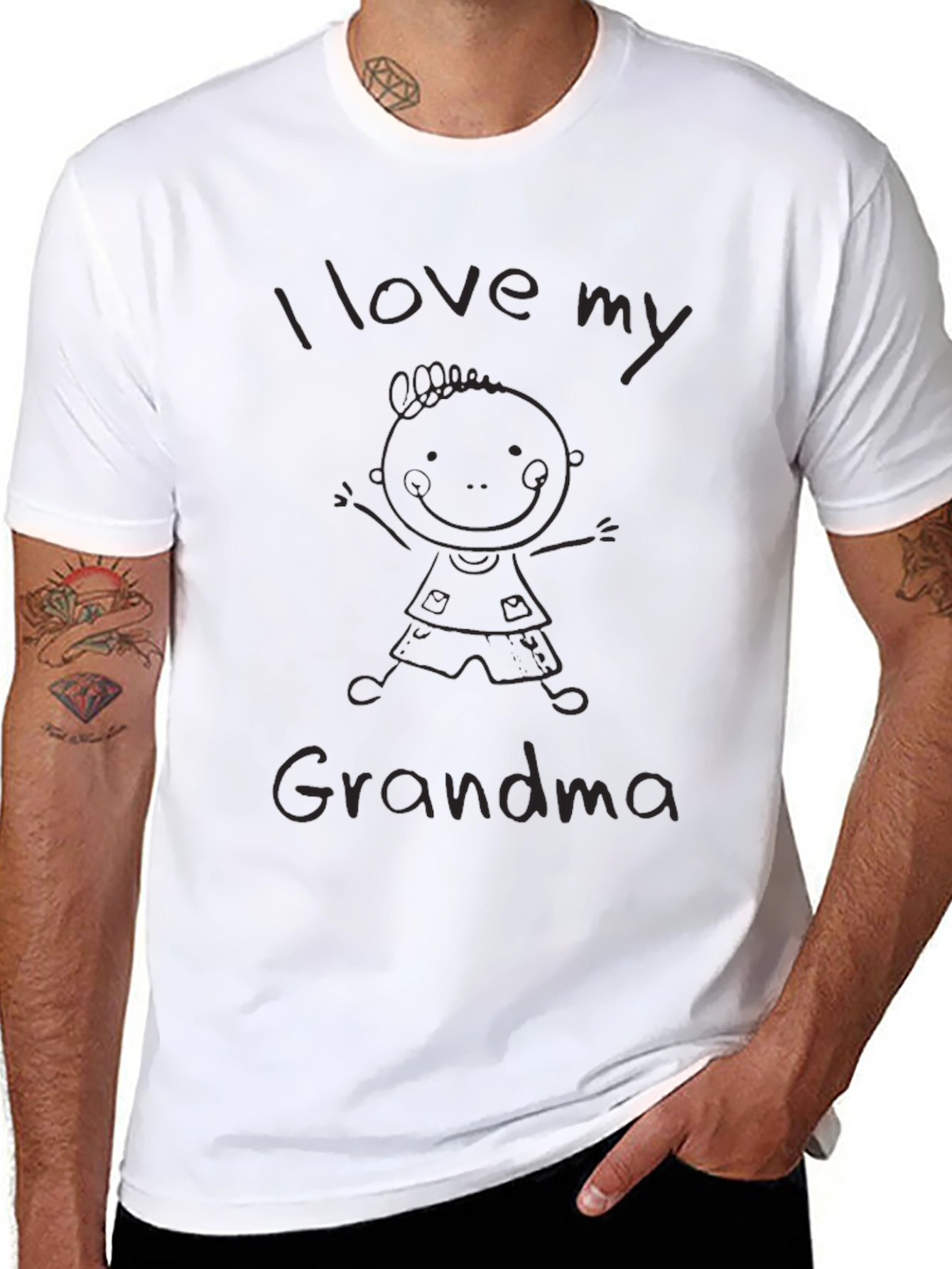 I Love My Grandma Black T-Shirt