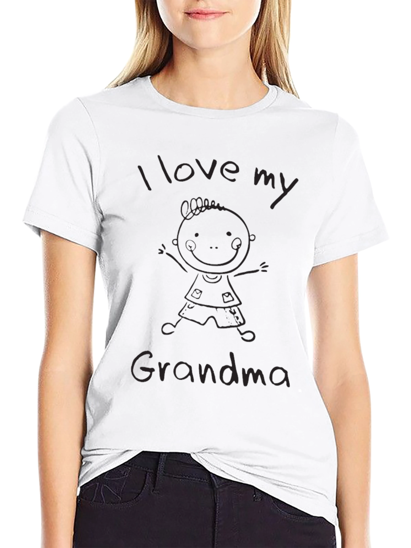 I Love My Grandma Black T-Shirt