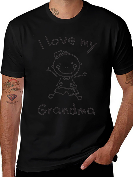 I Love My Grandma Black T-Shirt