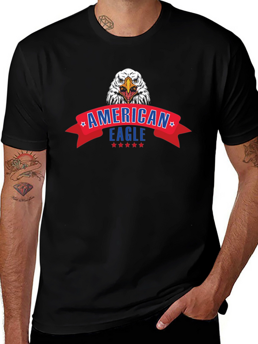 American Eagle Graphic Print Black T-Shirt