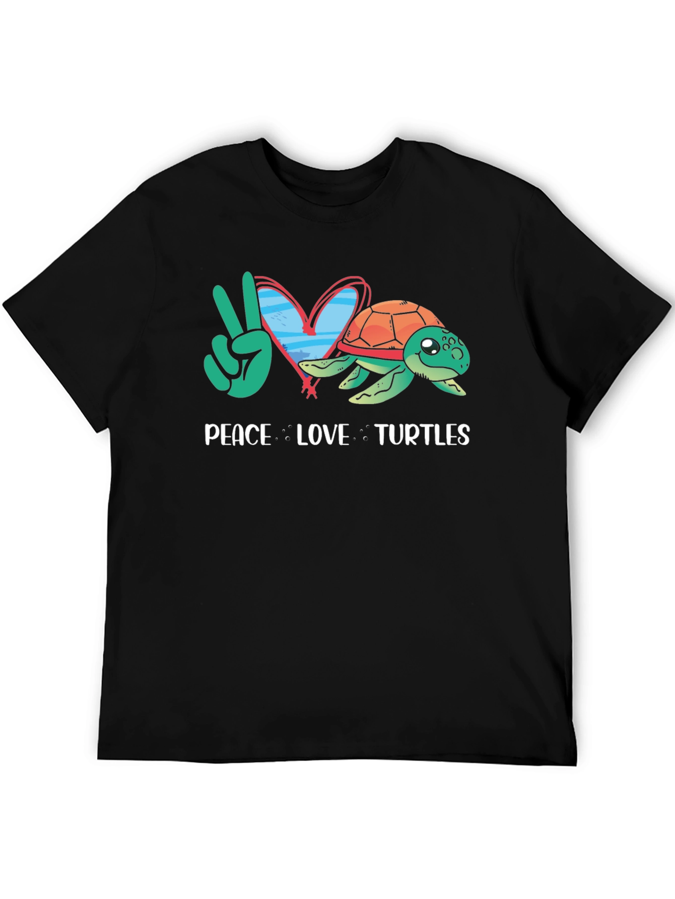 Peace Love Turtles Graphic T-Shirt