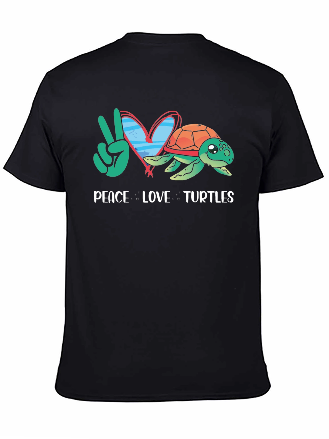 Peace Love Turtles Graphic T-Shirt
