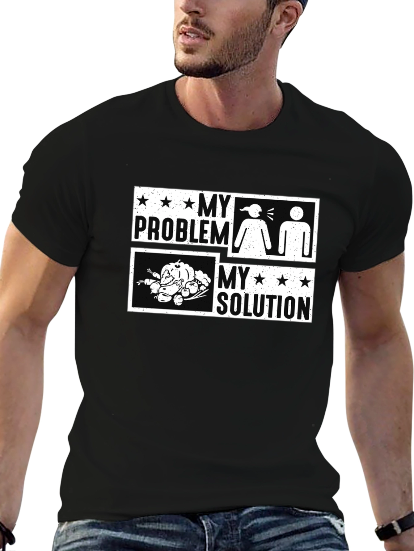 Funny Thanksgiving T-Shirt: My Problem My Solution