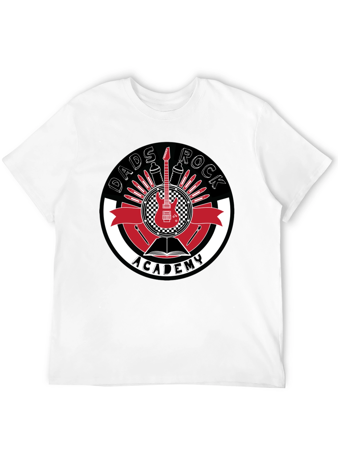 Dads Rock Academy Graphic Tee - Black Cotton Shirt