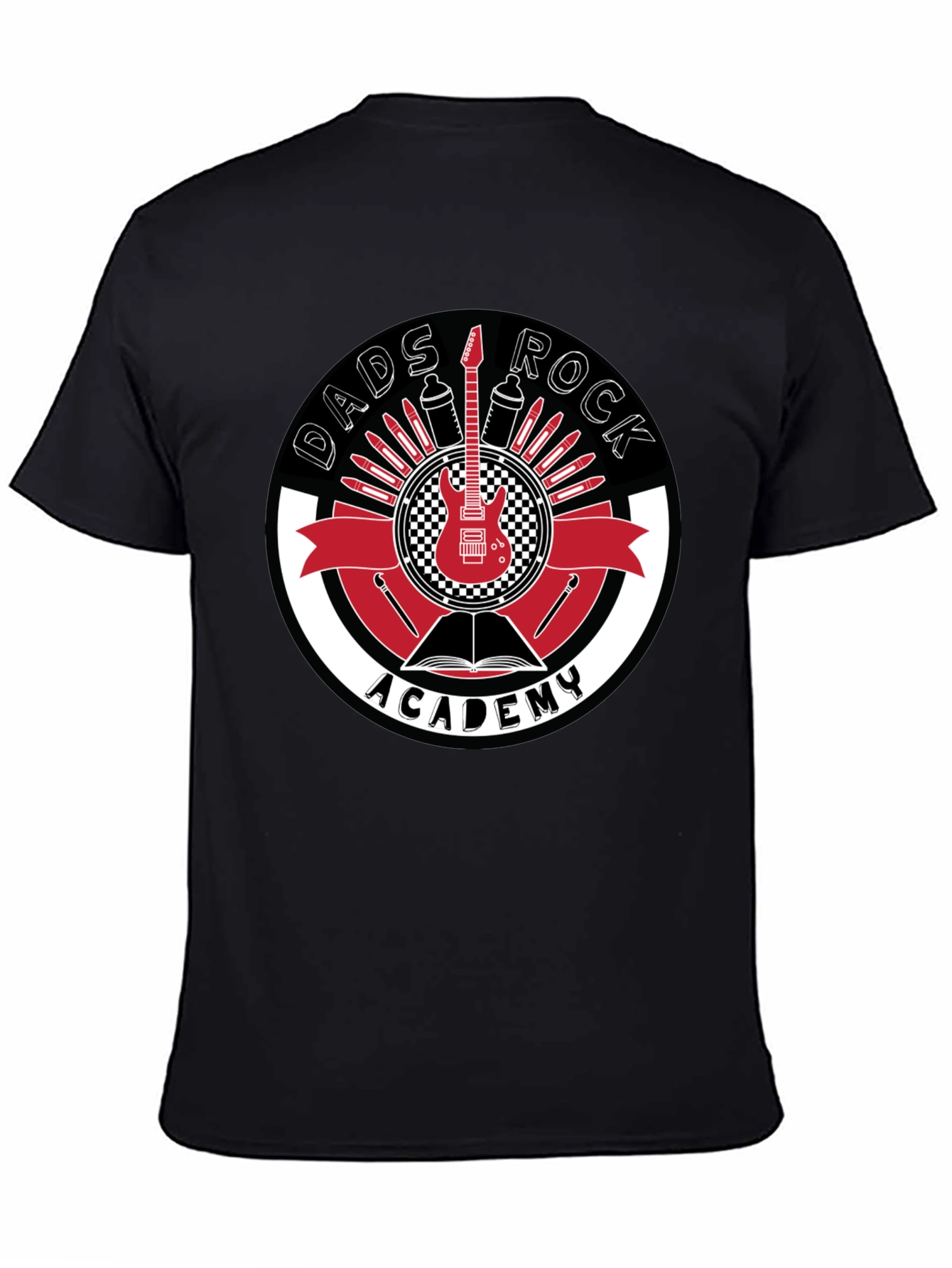 Dads Rock Academy Graphic Tee - Black Cotton Shirt
