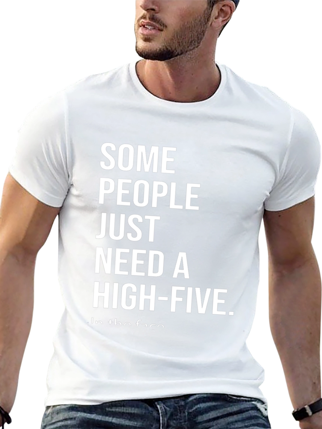 Sarcastic Graphic Tee - Some People Need A High-Five
