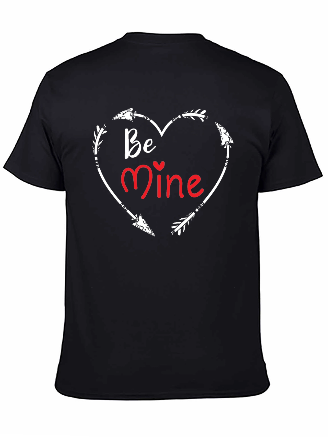 Be Mine Valentines Day Arrow Heart Graphic Tee