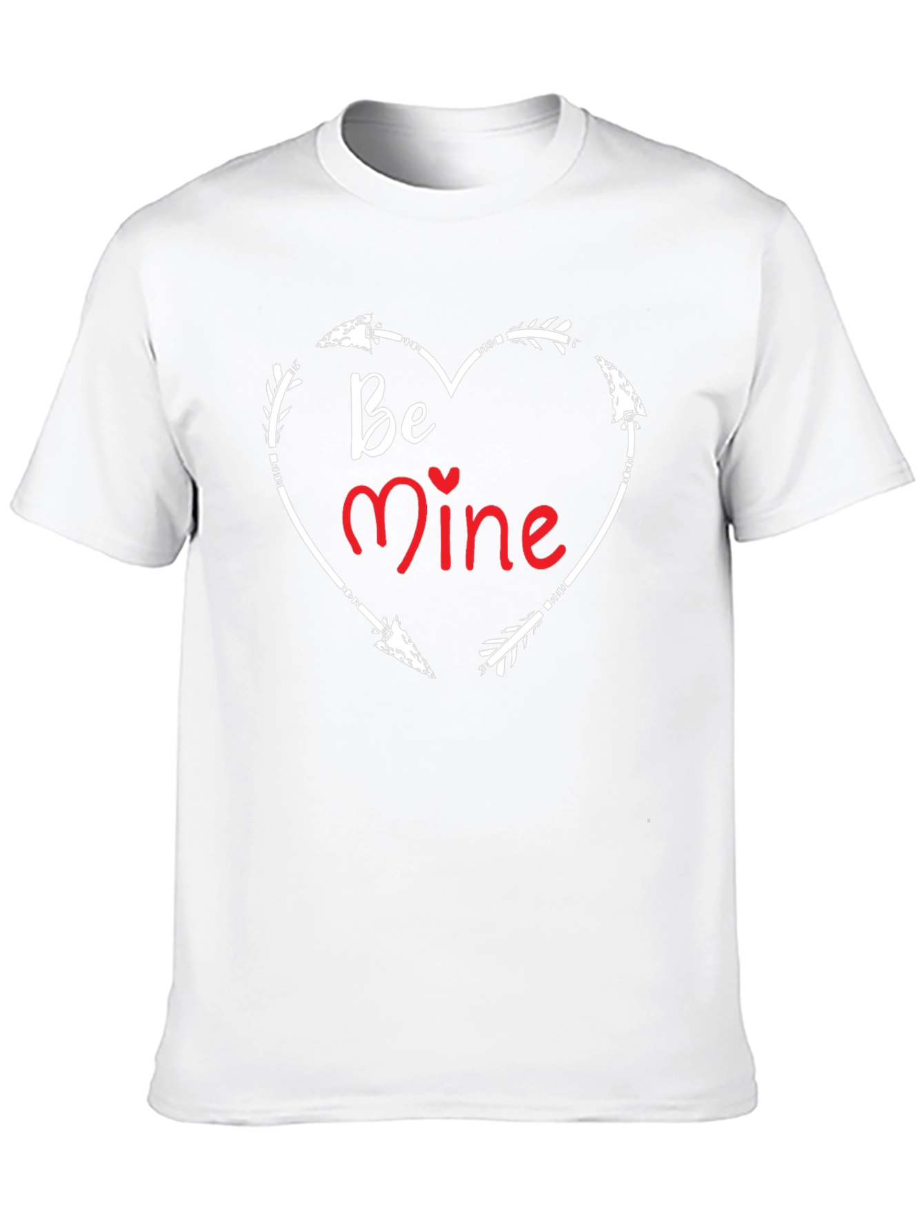 Be Mine Valentines Day Arrow Heart Graphic Tee