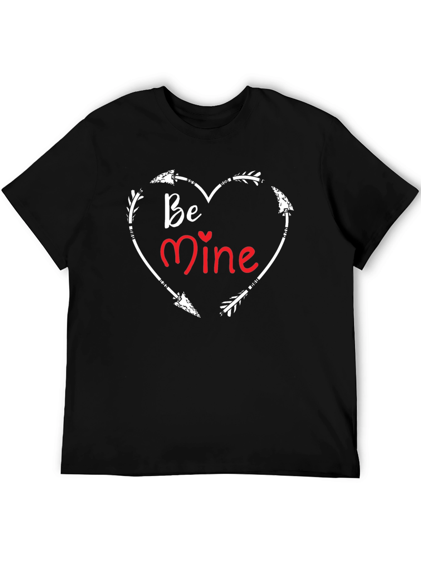 Be Mine Valentines Day Arrow Heart Graphic Tee