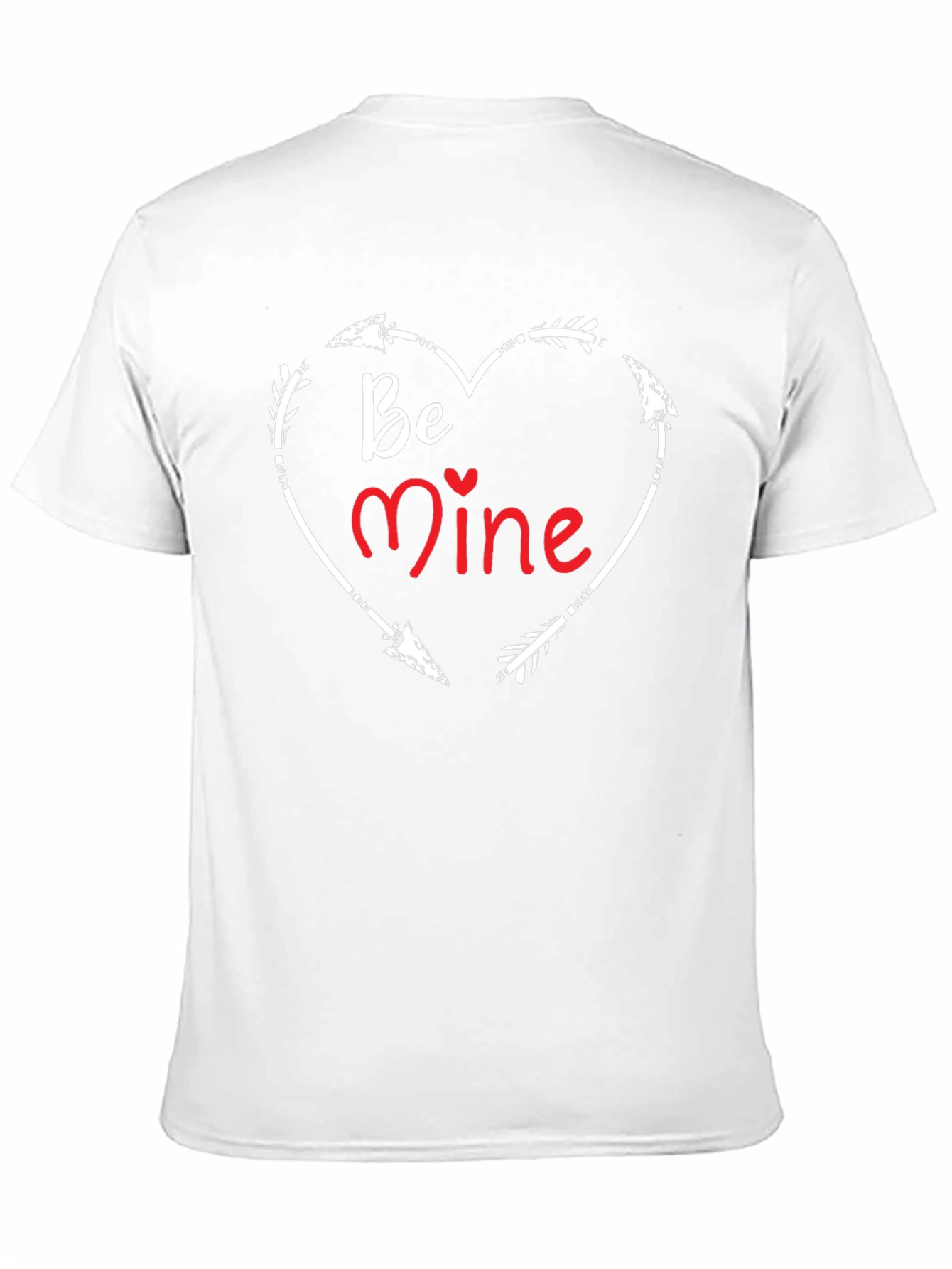Be Mine Valentines Day Arrow Heart Graphic Tee