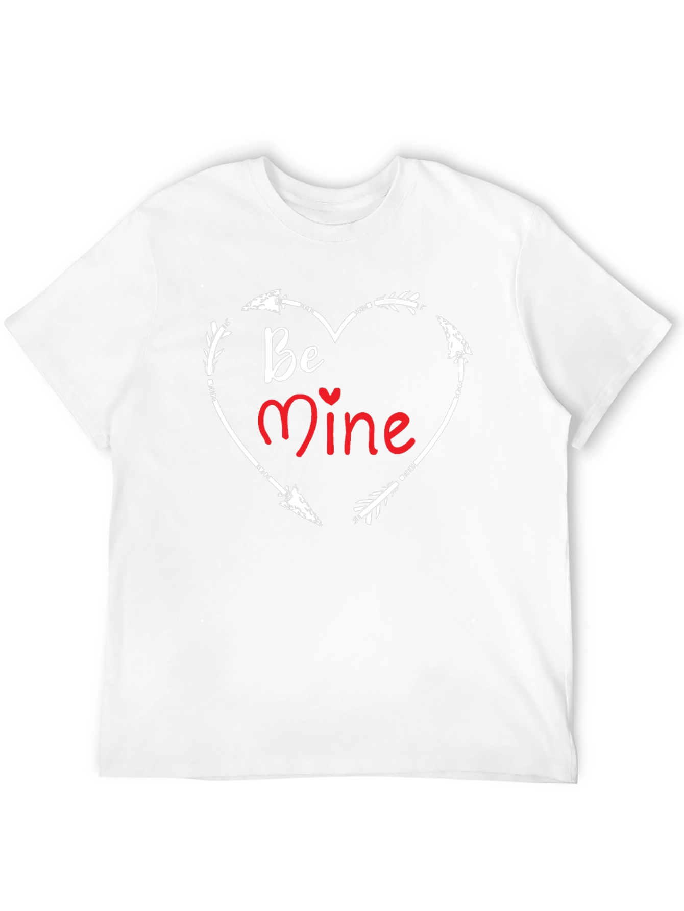 Be Mine Valentines Day Arrow Heart Graphic Tee