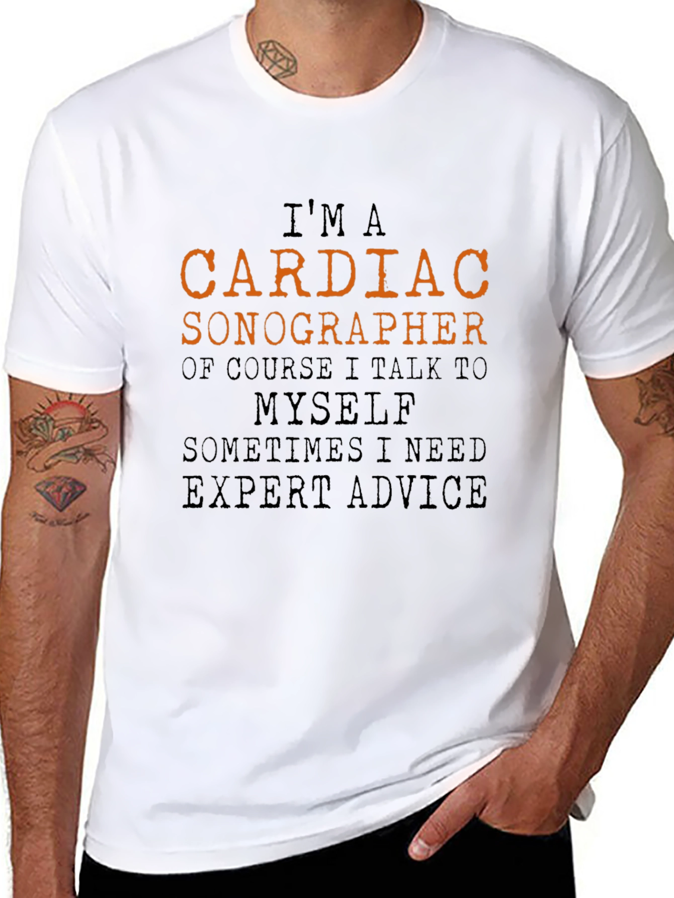 Cardiac Sonographer T-Shirt - Expert Advice Tee