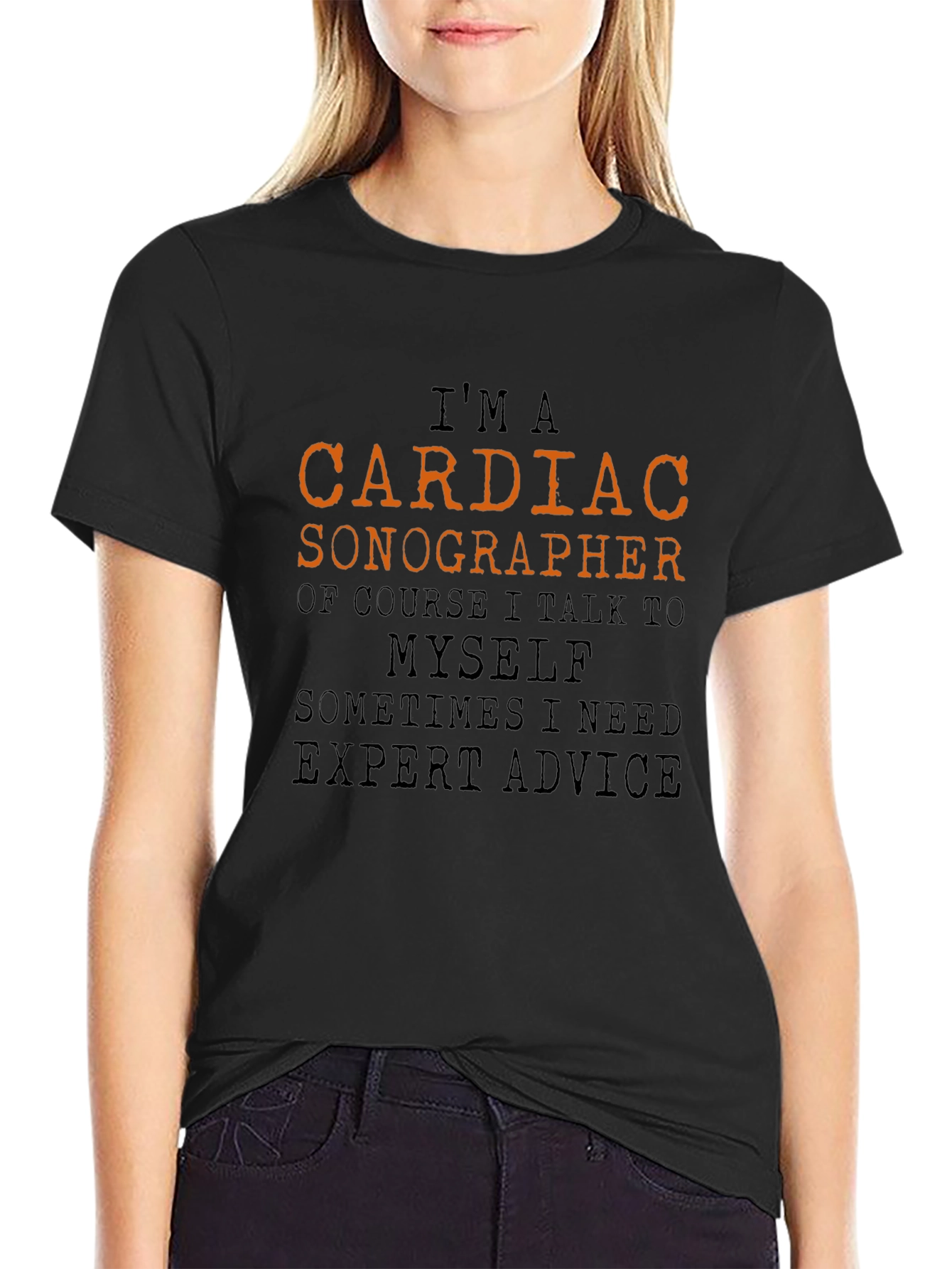 Cardiac Sonographer T-Shirt - Expert Advice Tee