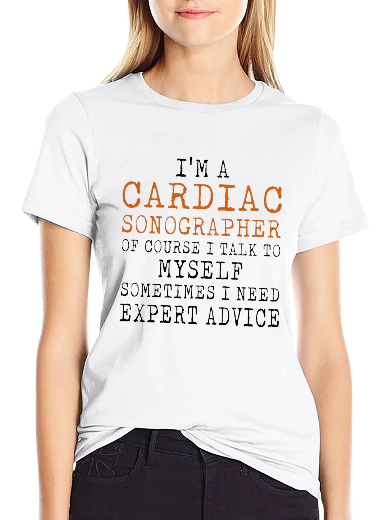 Cardiac Sonographer T-Shirt - Expert Advice Tee
