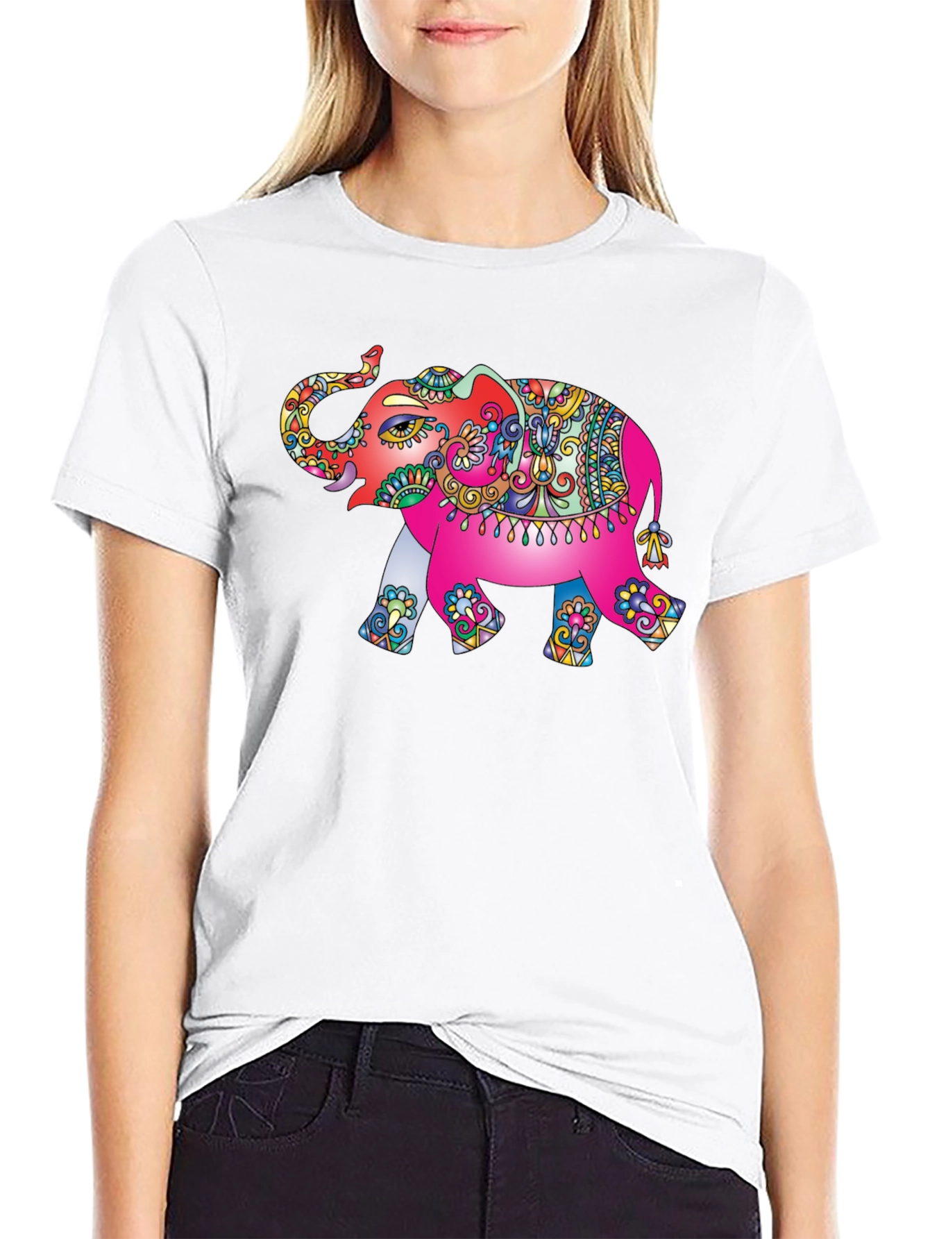 Elephant Graphic Print T-Shirt