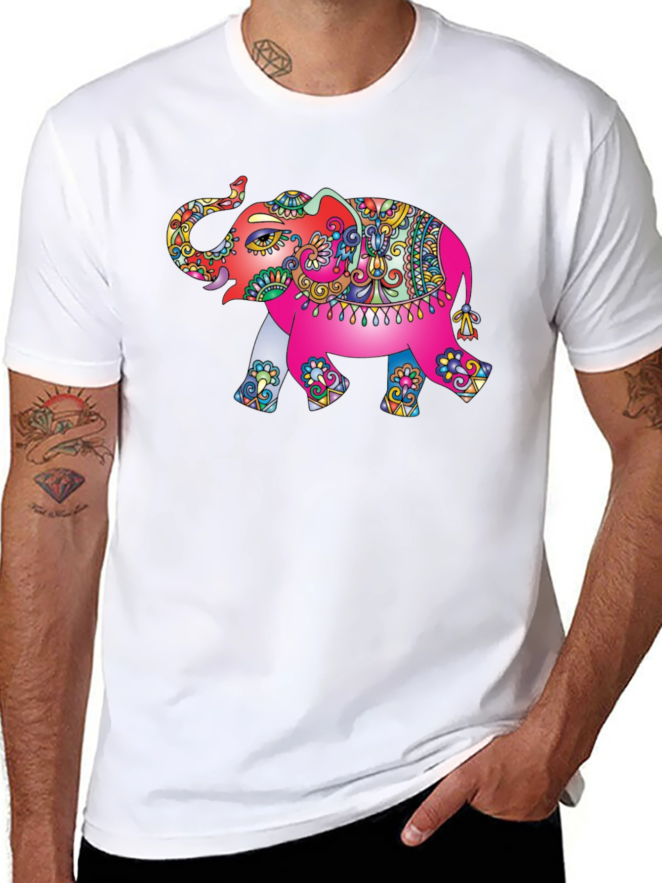 Elephant Graphic Print T-Shirt