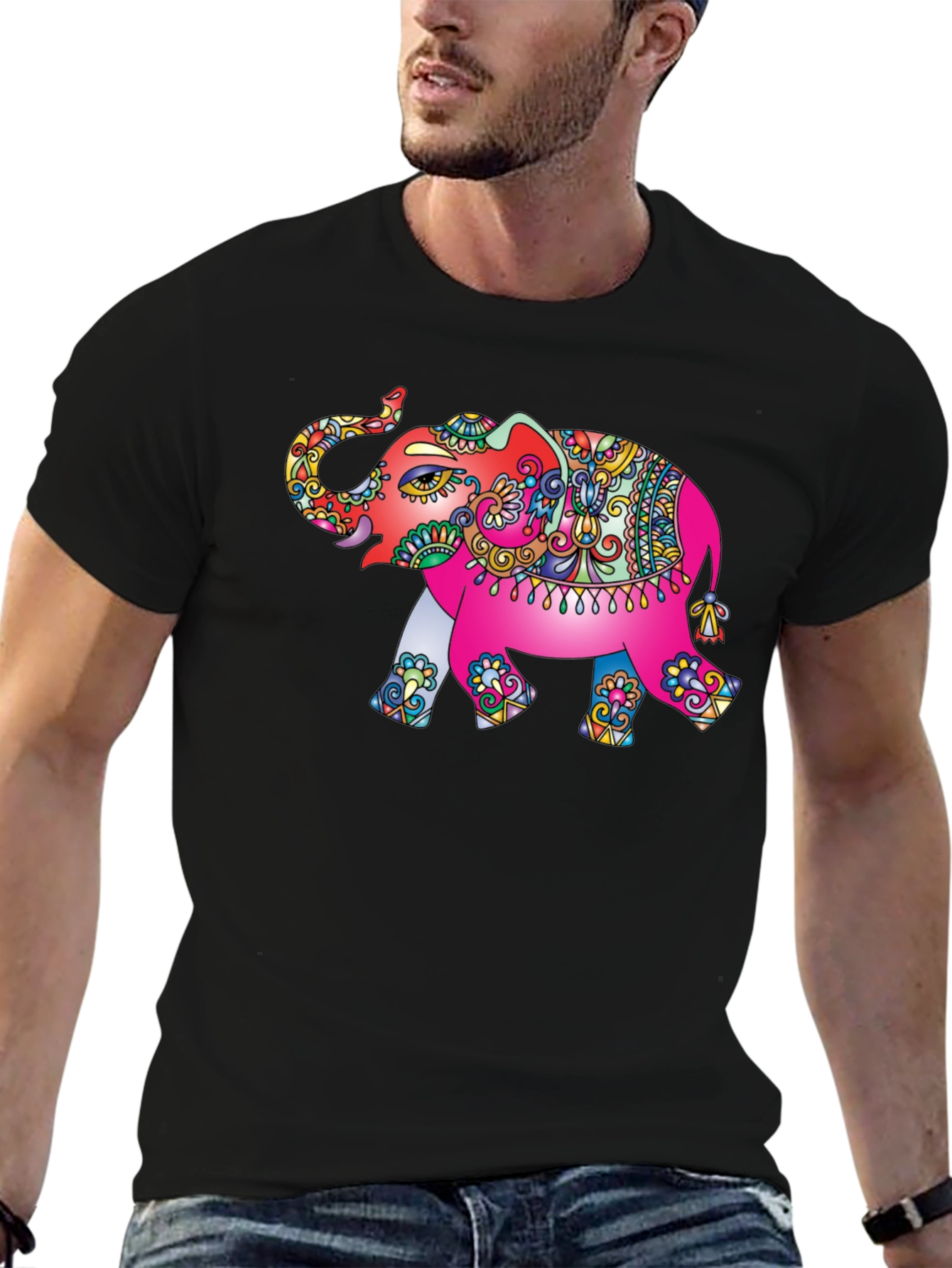 Elephant Graphic Print T-Shirt