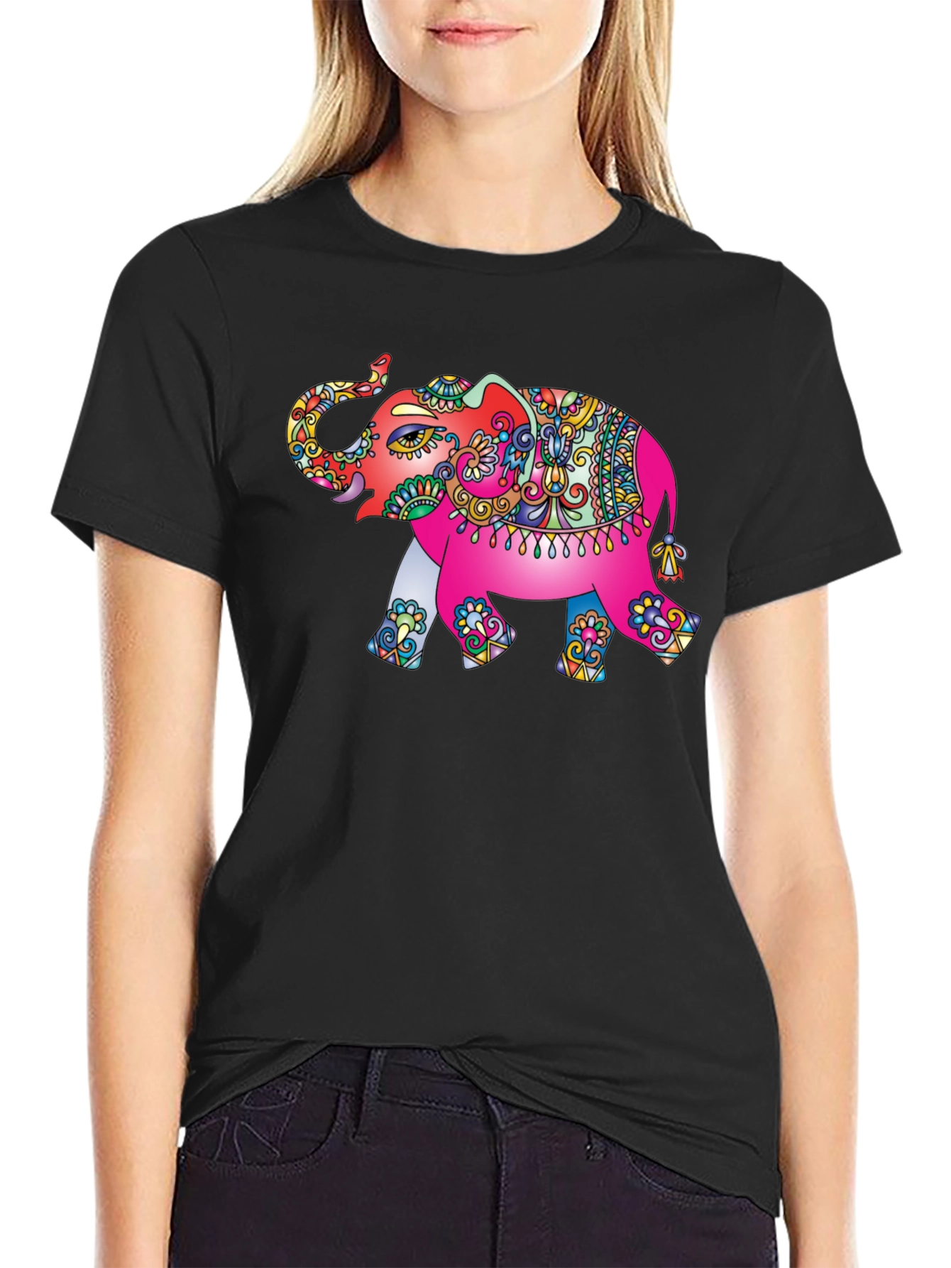 Elephant Graphic Print T-Shirt