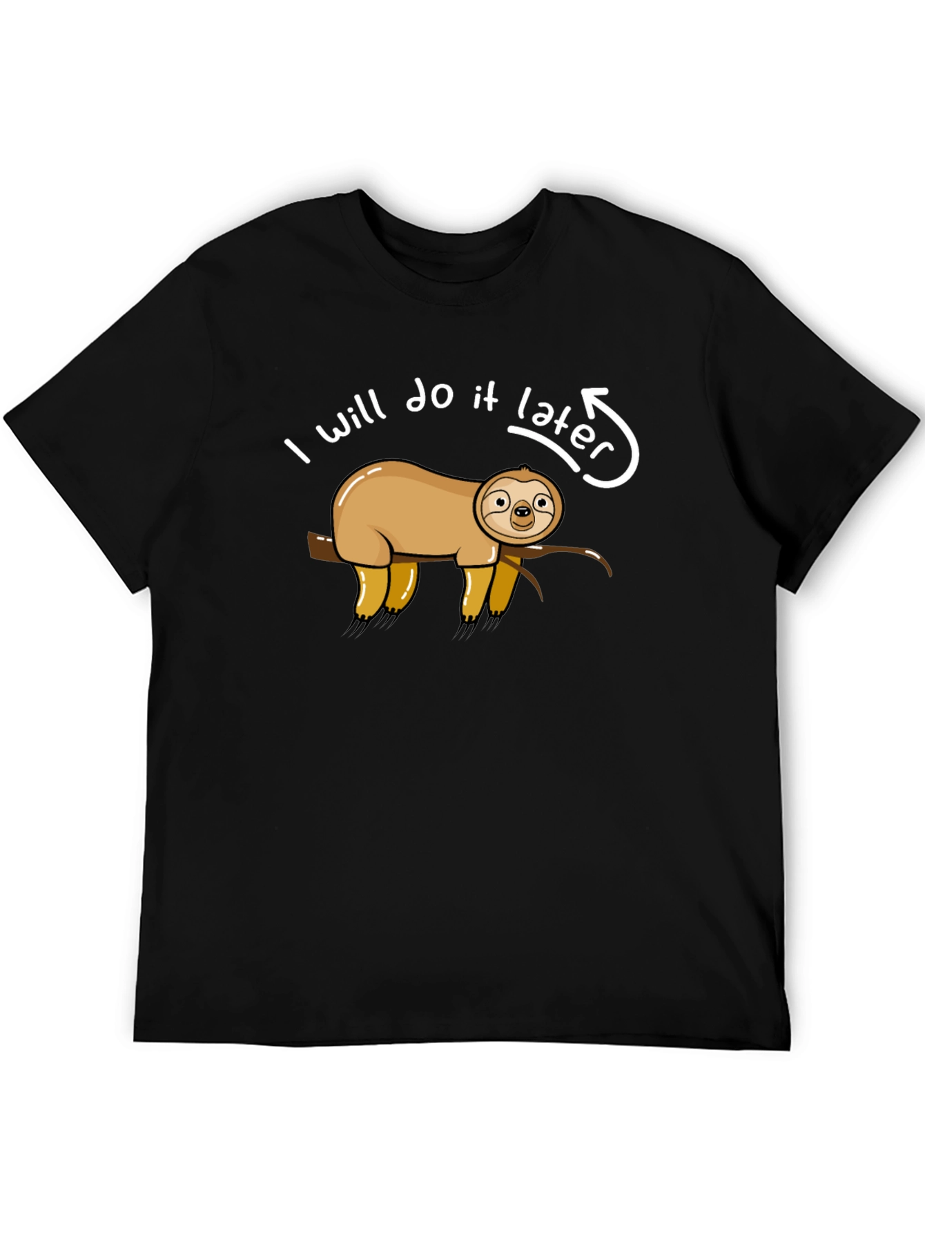 Funny Sloth Ill Do It Later Graphic T-Shirt
