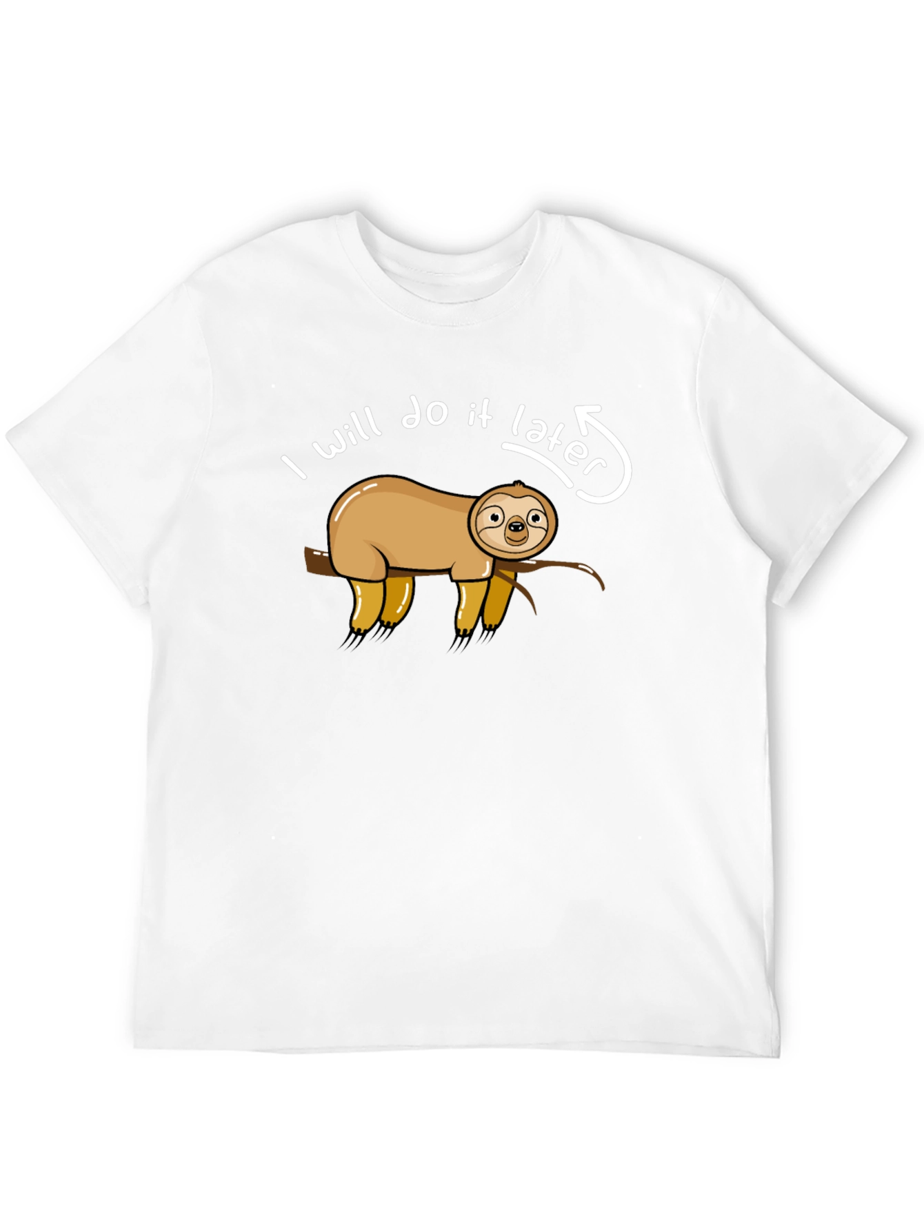 Funny Sloth Ill Do It Later Graphic T-Shirt