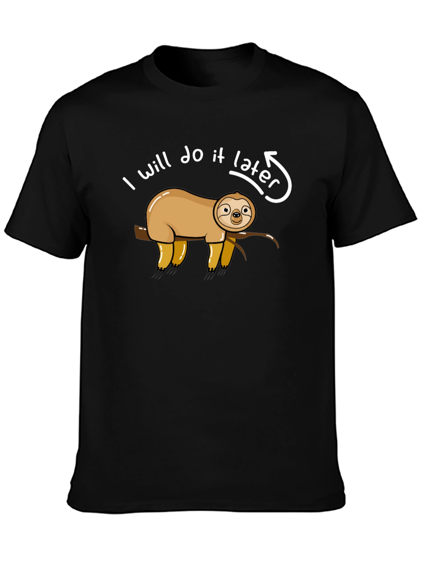 Funny Sloth Ill Do It Later Graphic T-Shirt