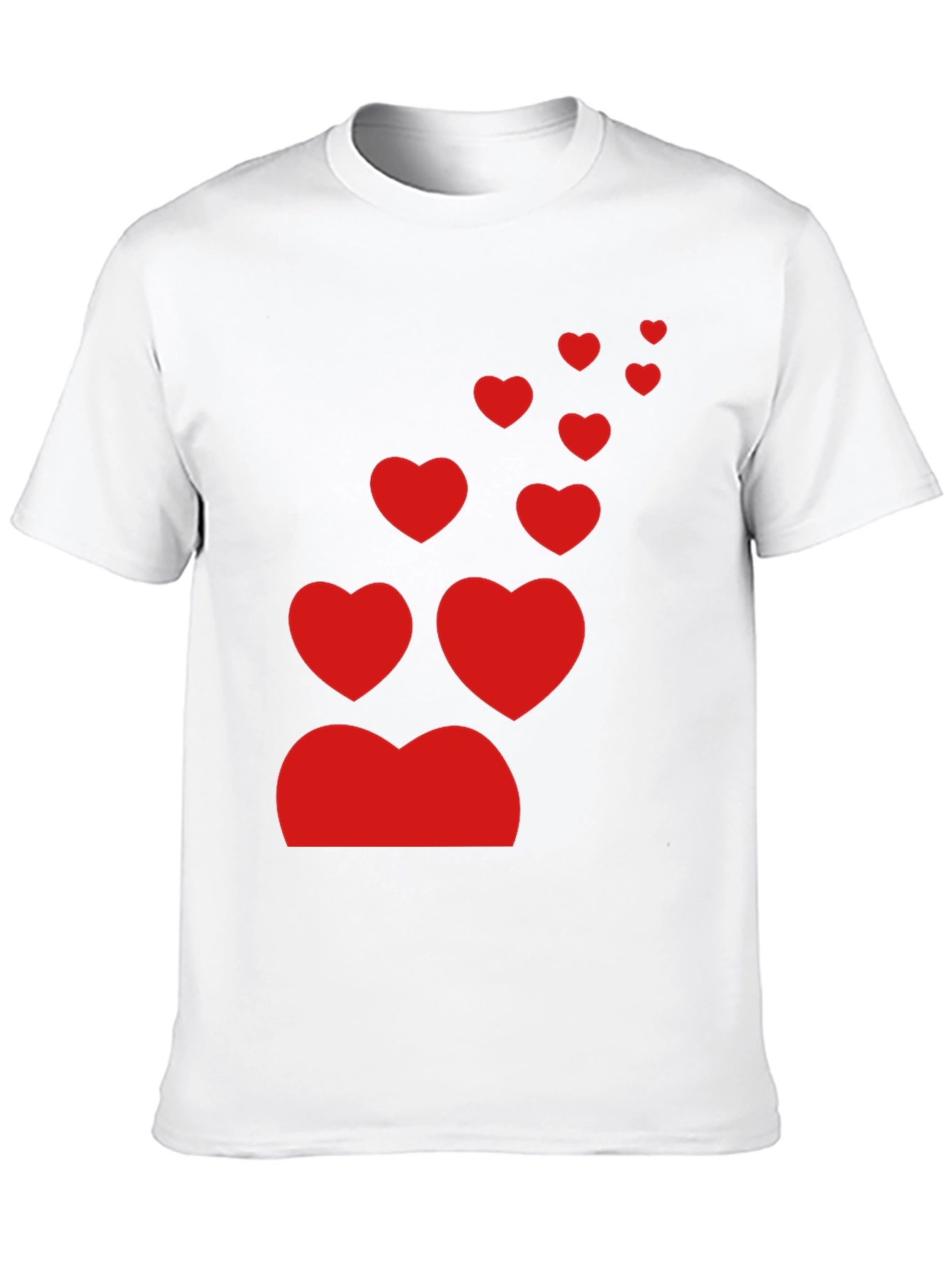 Black T-Shirt with Red Heart Design