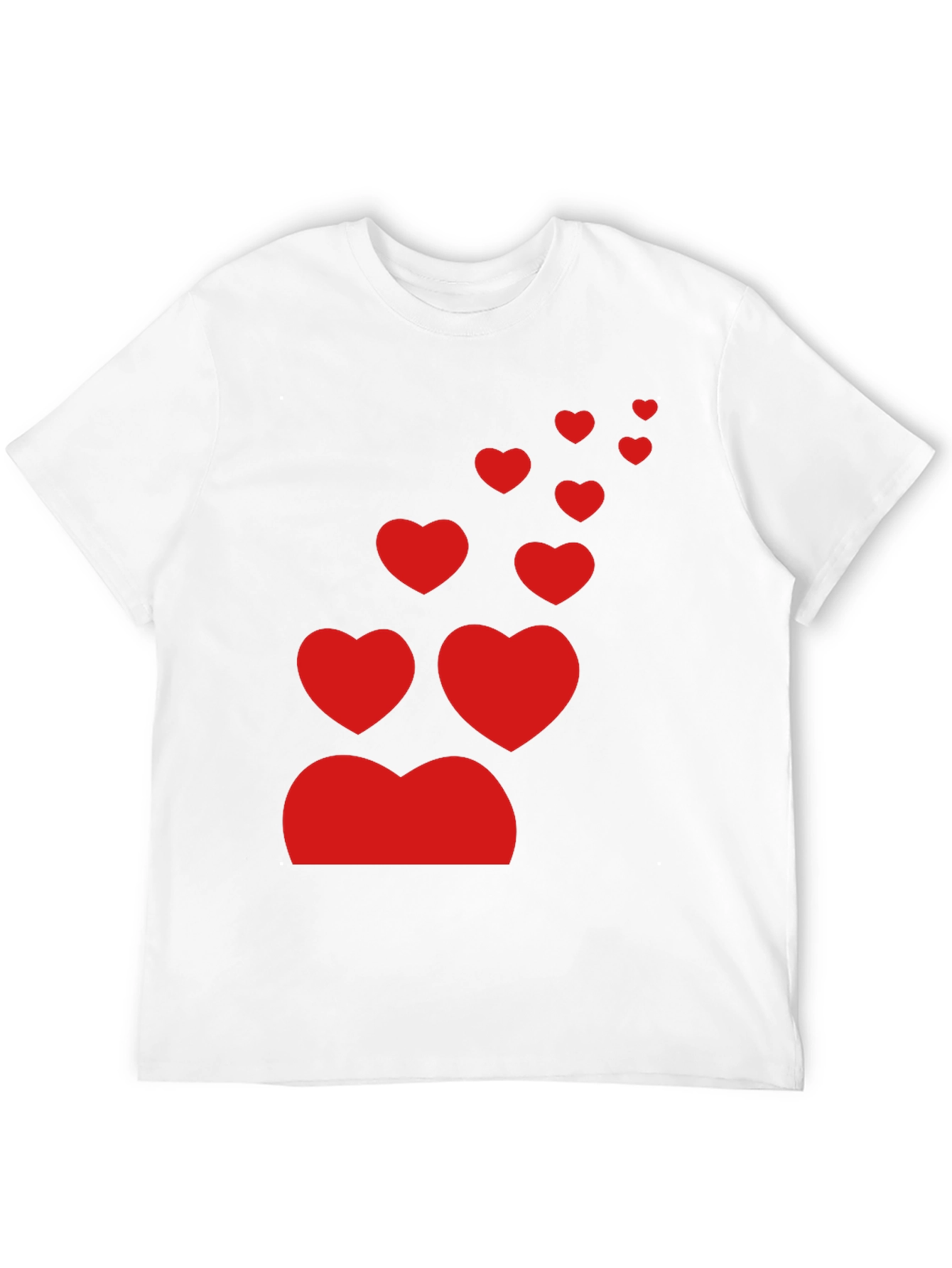 Black T-Shirt with Red Heart Design