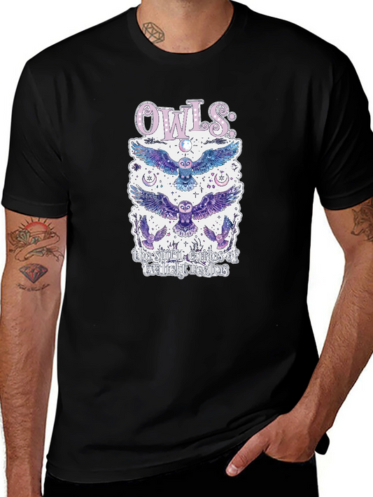 Mystical Owls Graphic T-Shirt - Spirit Guides Design
