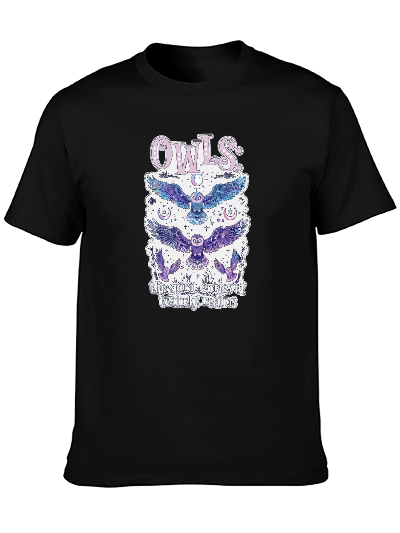Mystical Owls Graphic T-Shirt - Spirit Guides Design