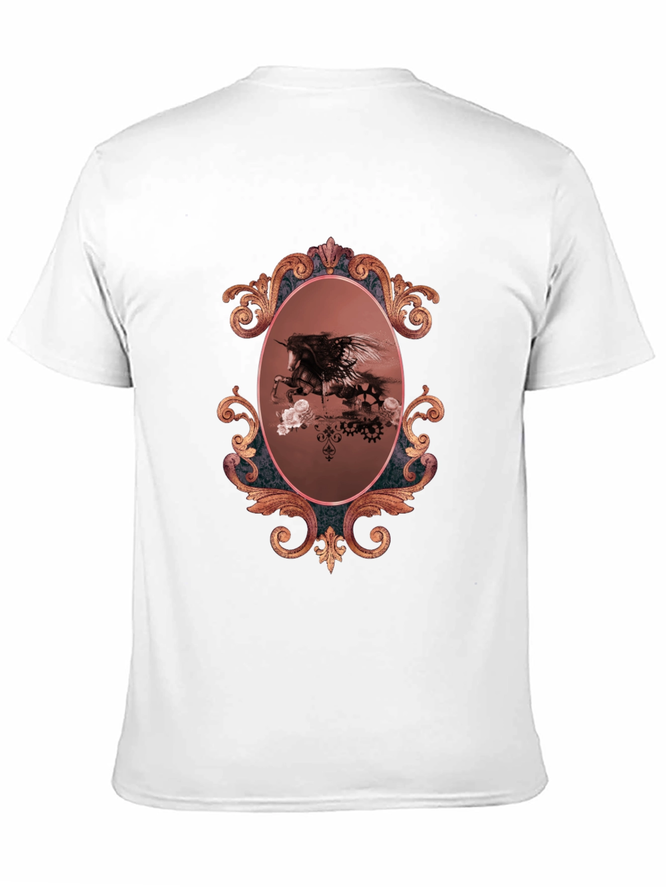 Unicorn Framed Graphic Black T-Shirt