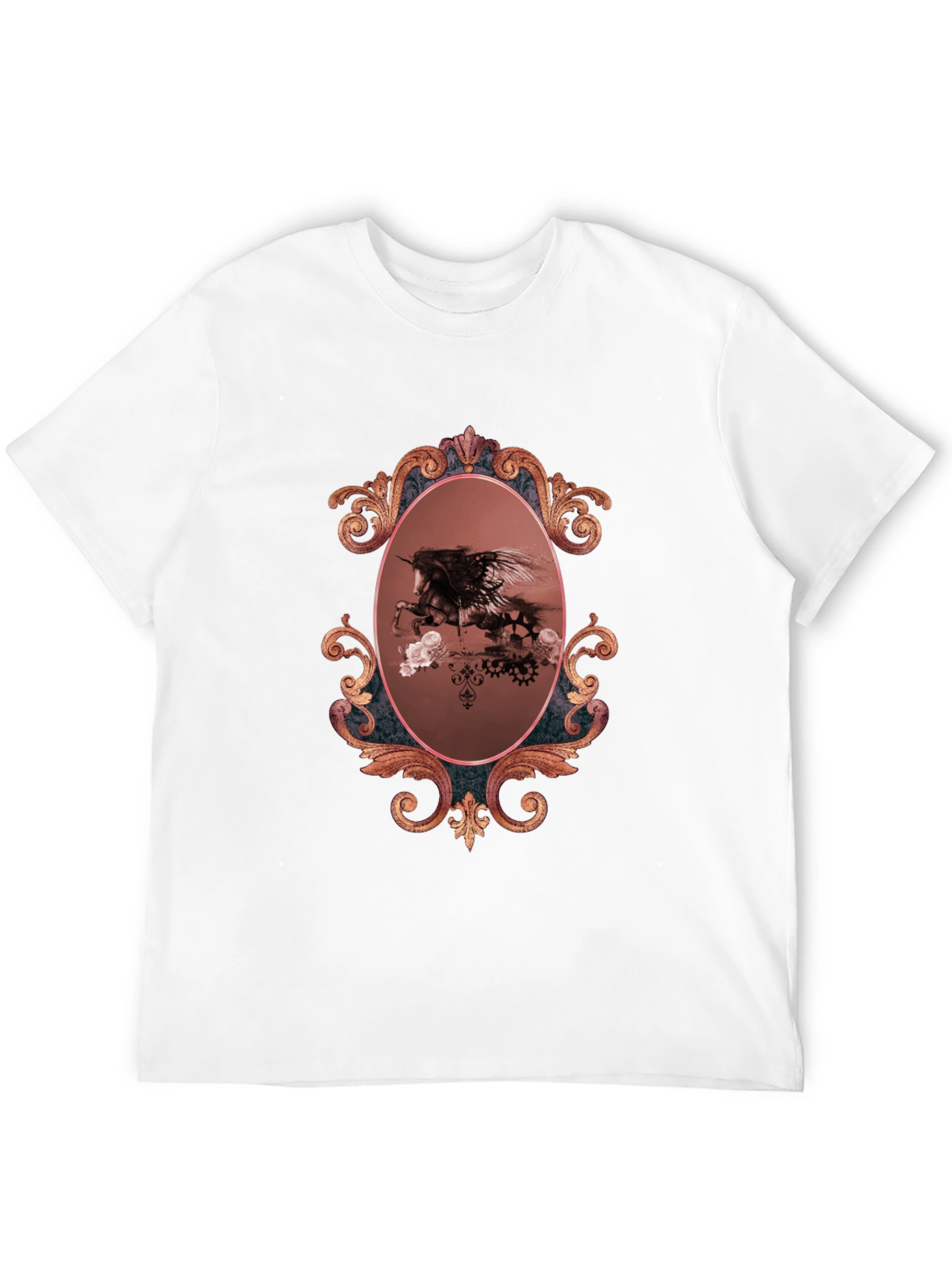 Unicorn Framed Graphic Black T-Shirt