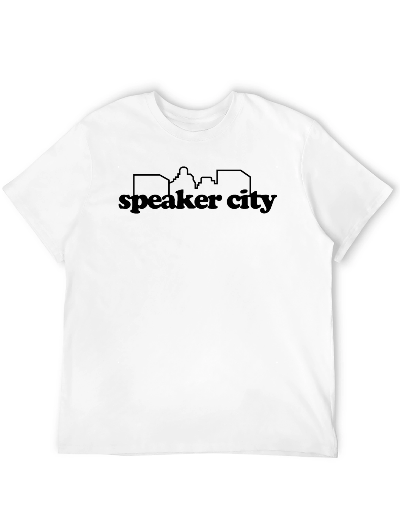 Speaker City Graphic T-Shirt - Cool Black Tee