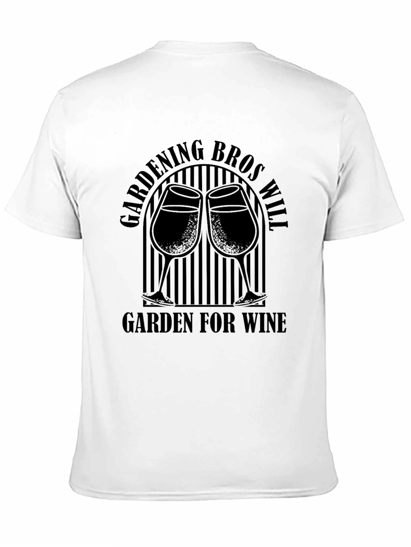 Gardening Bros Wine Garden Black T-Shirt