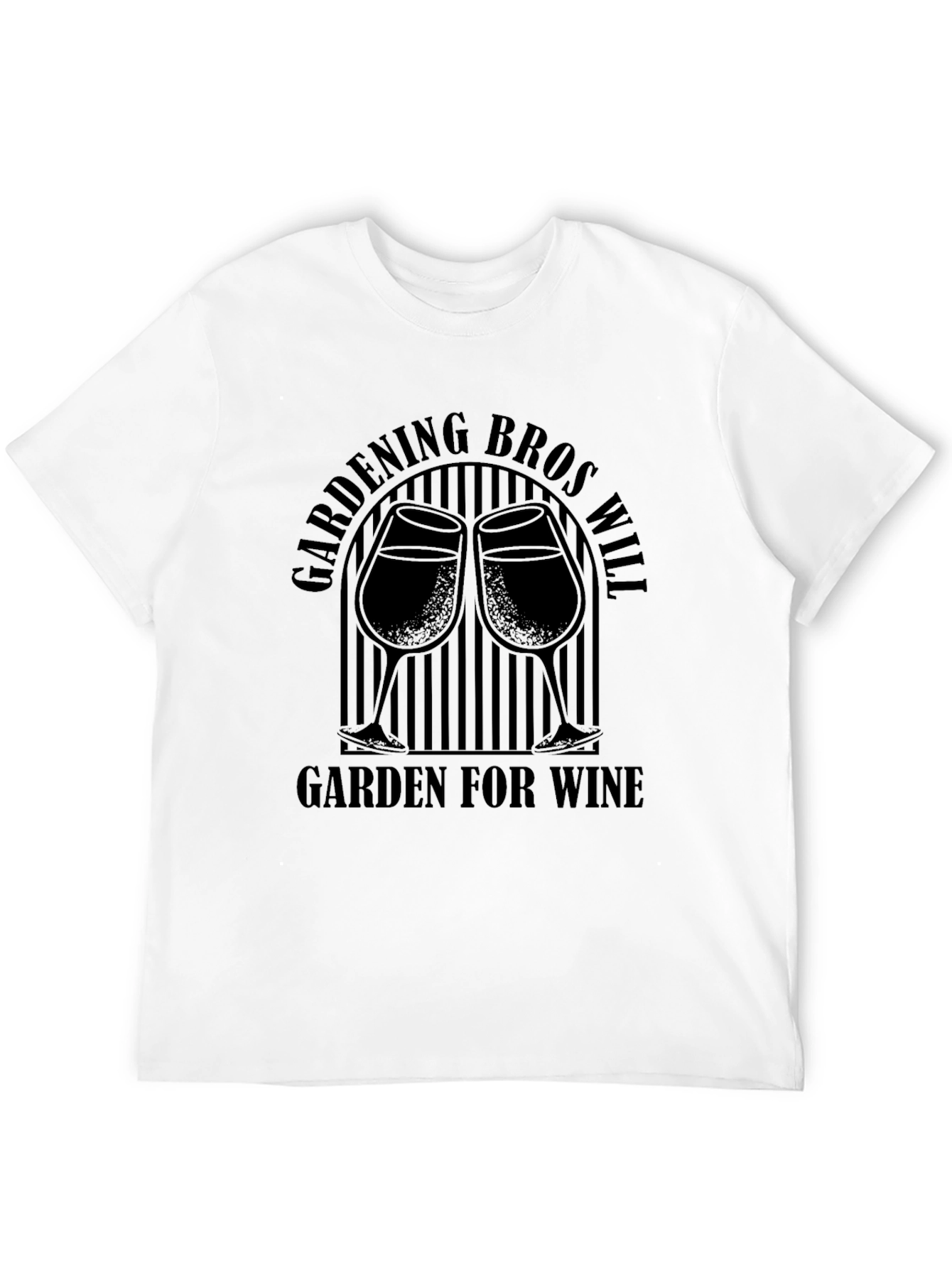 Gardening Bros Wine Garden Black T-Shirt