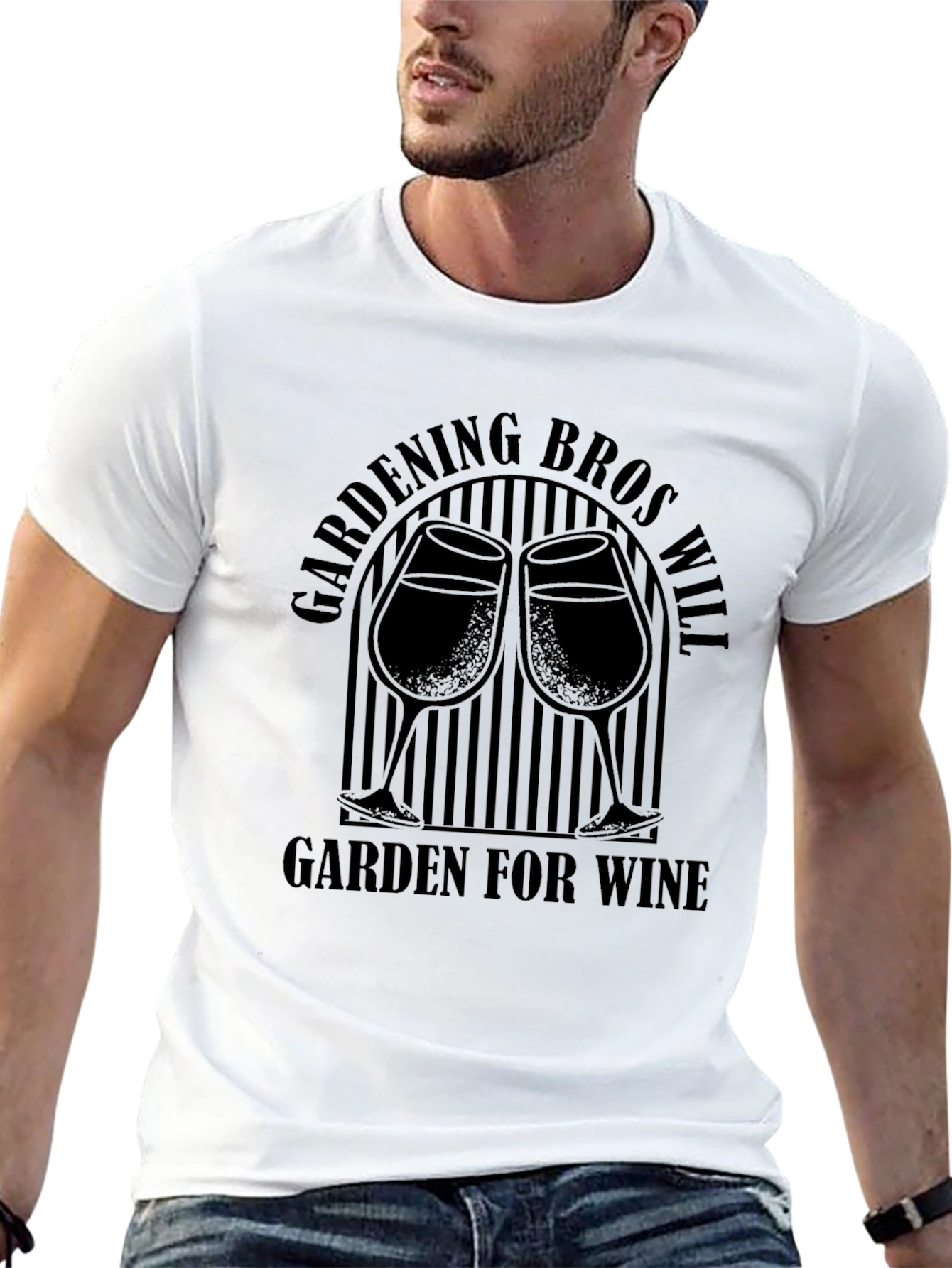 Gardening Bros Wine Garden Black T-Shirt