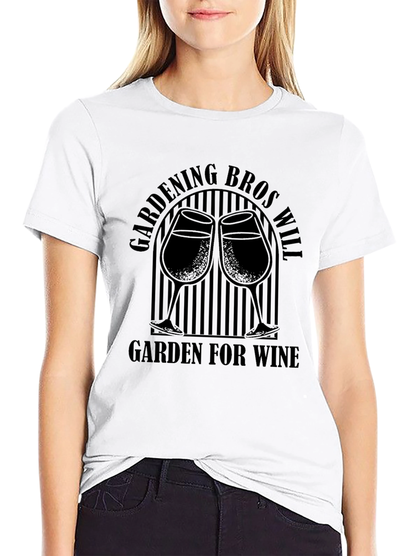 Gardening Bros Wine Garden Black T-Shirt
