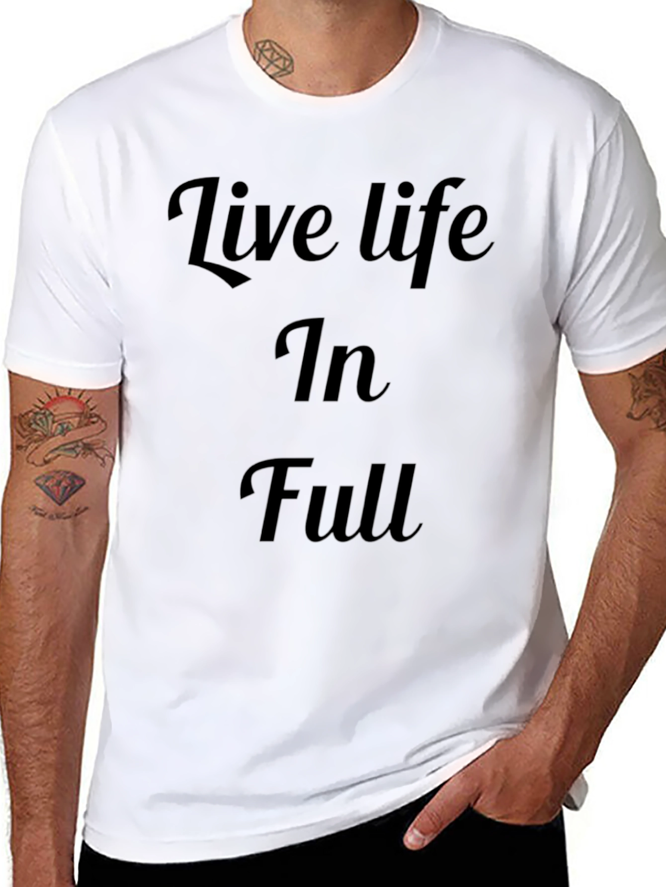 Live Life In Full Black T-Shirt