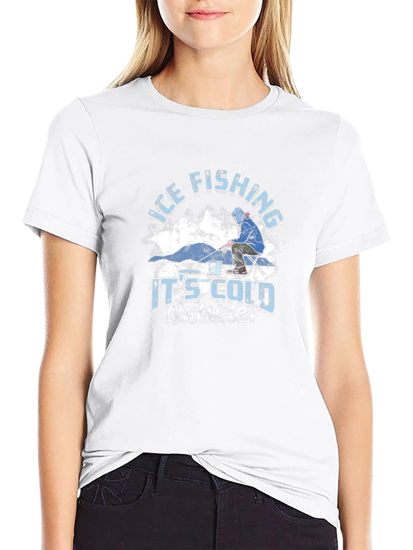 Ice Fishing T-Shirt - Its Cold Outside Graphic Tee