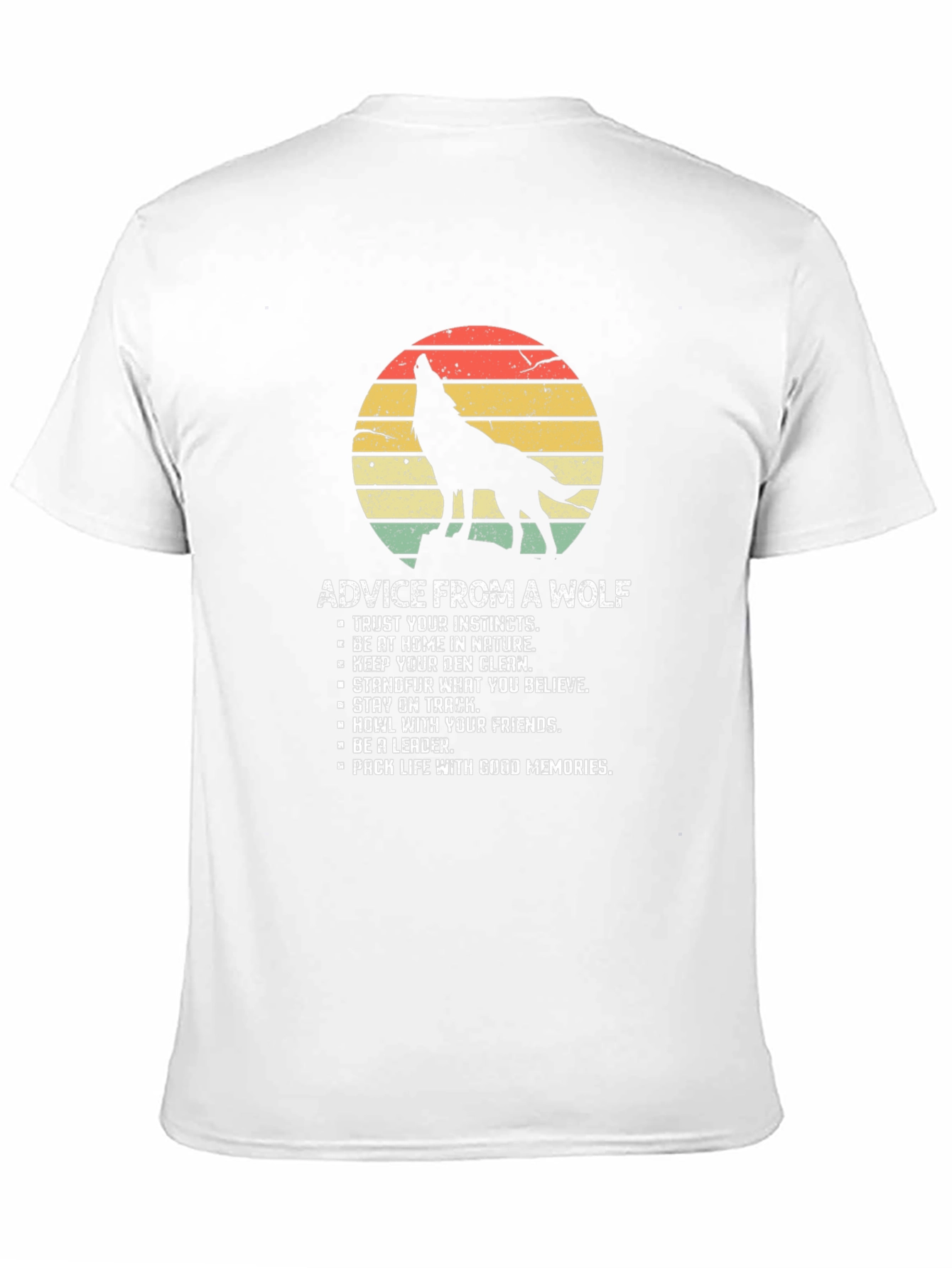 Wolf Advice Graphic Tee - Nature Inspired Black T-Shirt