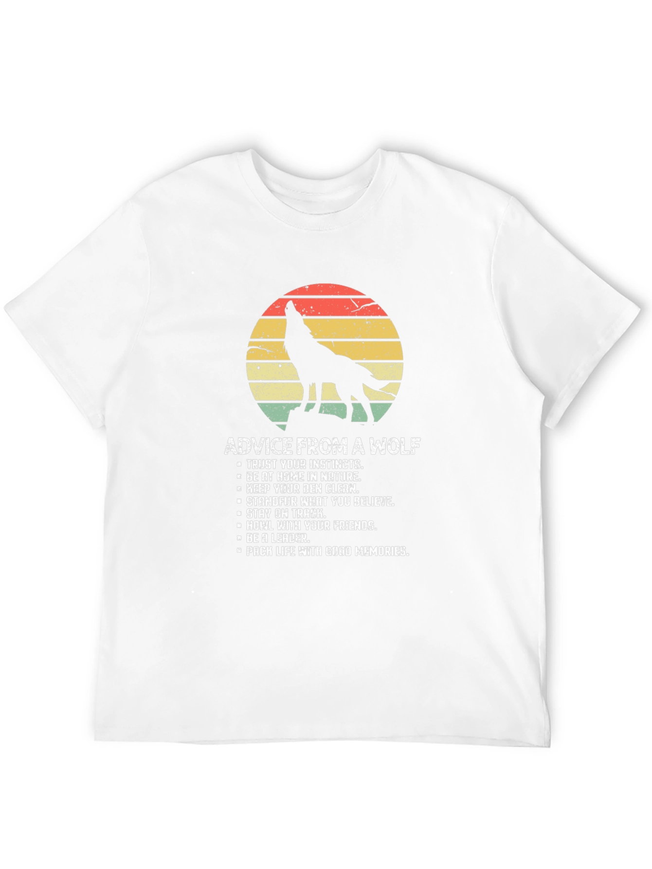 Wolf Advice Graphic Tee - Nature Inspired Black T-Shirt