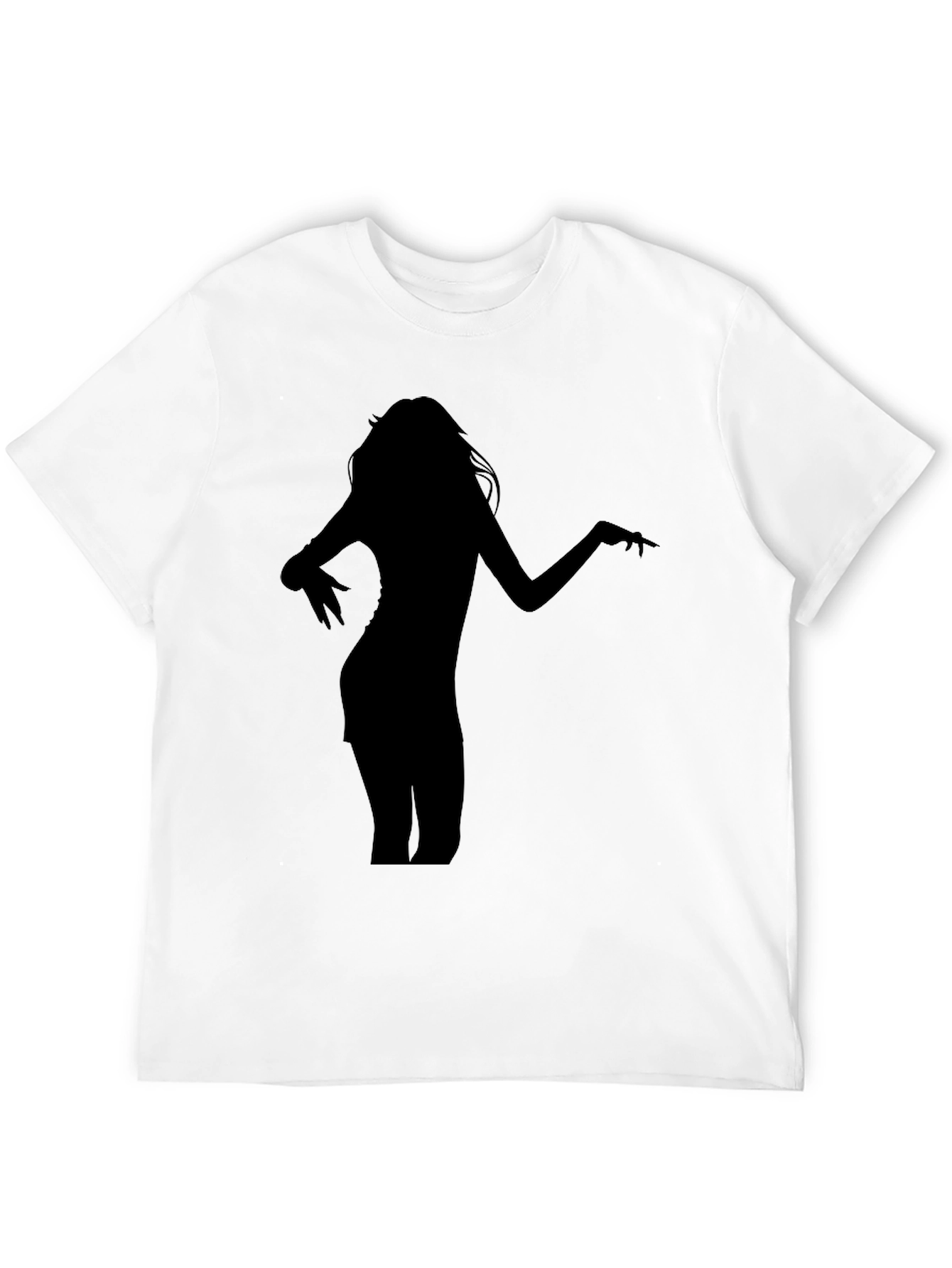 Silhouette Woman Graphic Tee - Stylish Black T-Shirt
