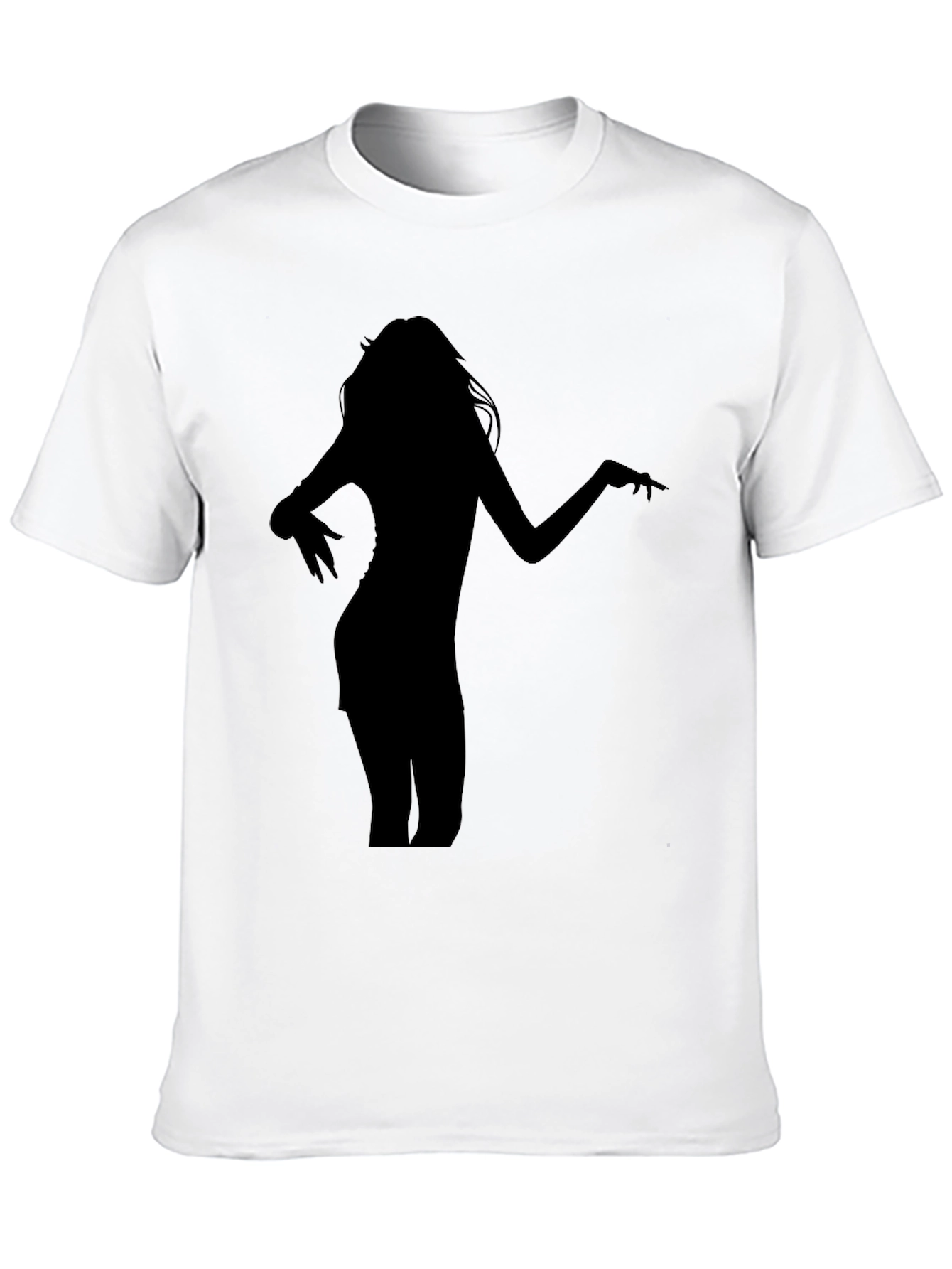 Silhouette Woman Graphic Tee - Stylish Black T-Shirt