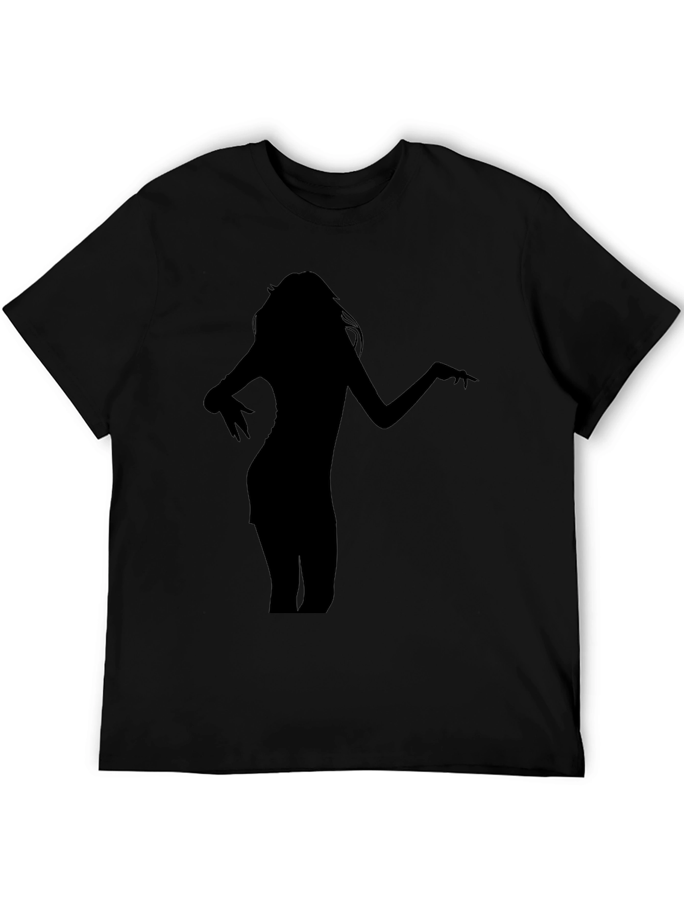 Silhouette Woman Graphic Tee - Stylish Black T-Shirt