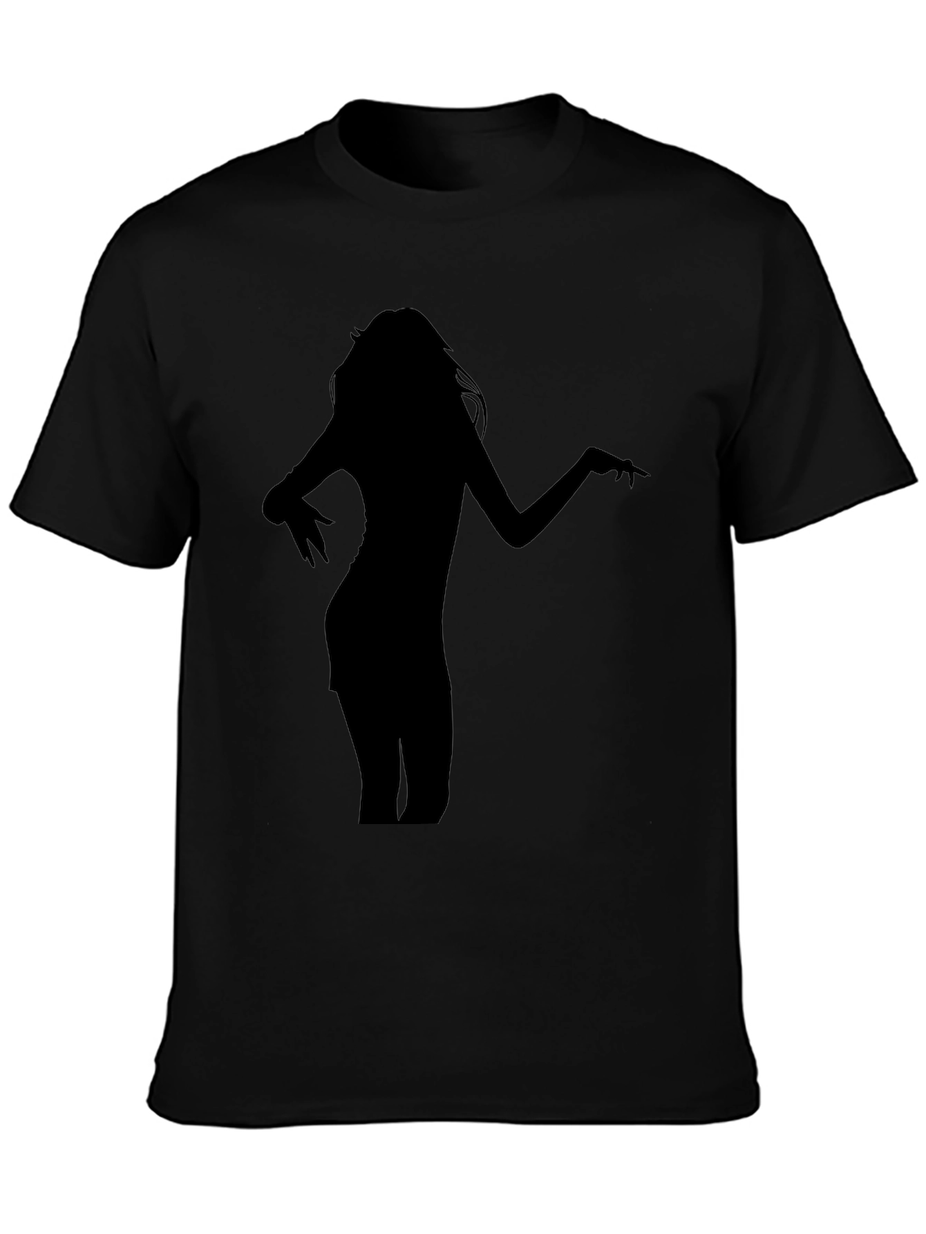 Silhouette Woman Graphic Tee - Stylish Black T-Shirt