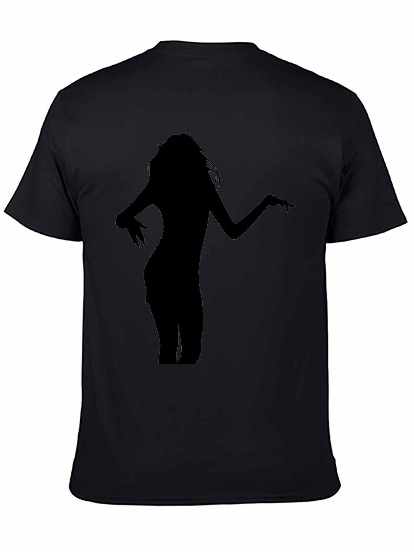 Silhouette Woman Graphic Tee - Stylish Black T-Shirt