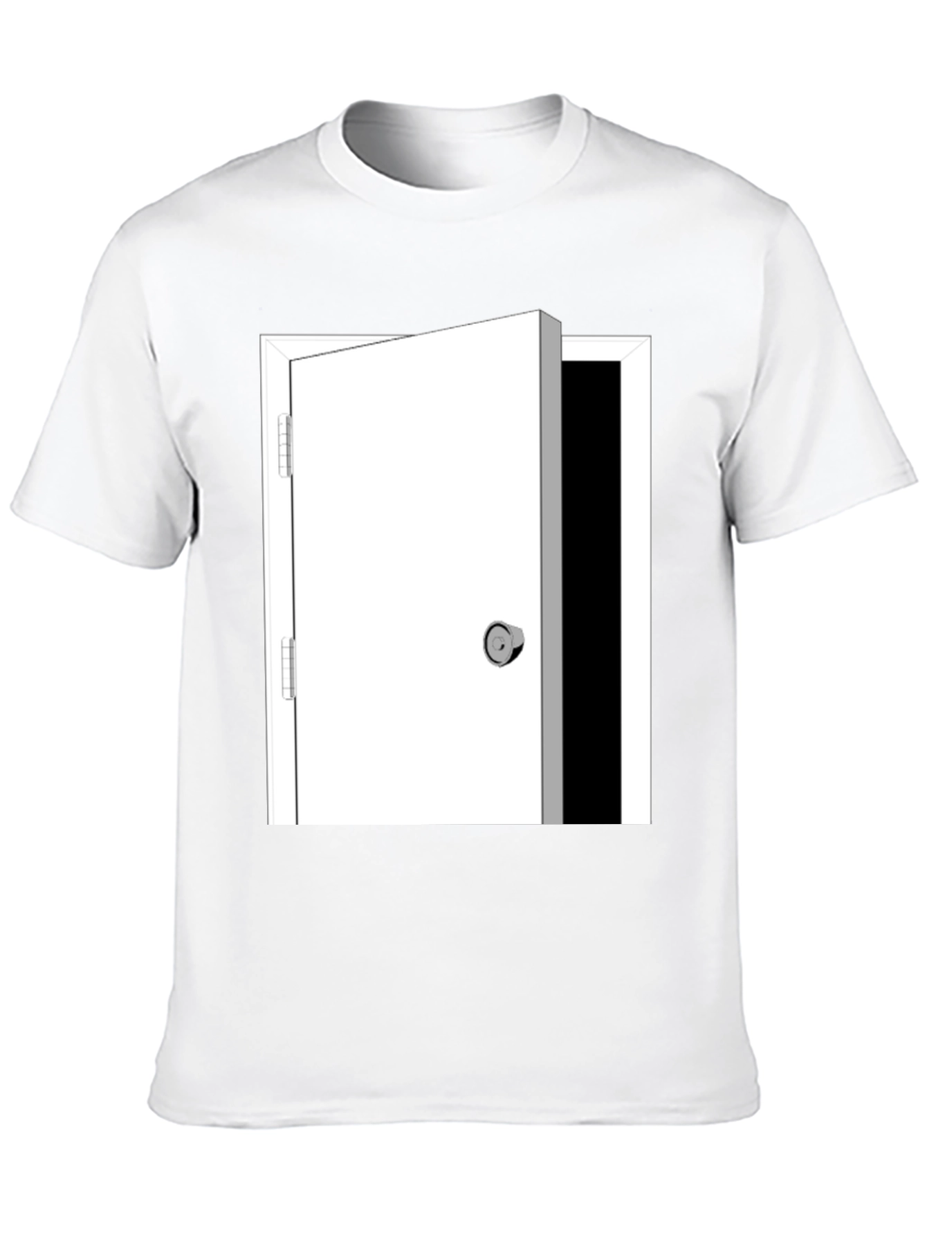 Open Door Graphic Tee - Black Cotton Blend
