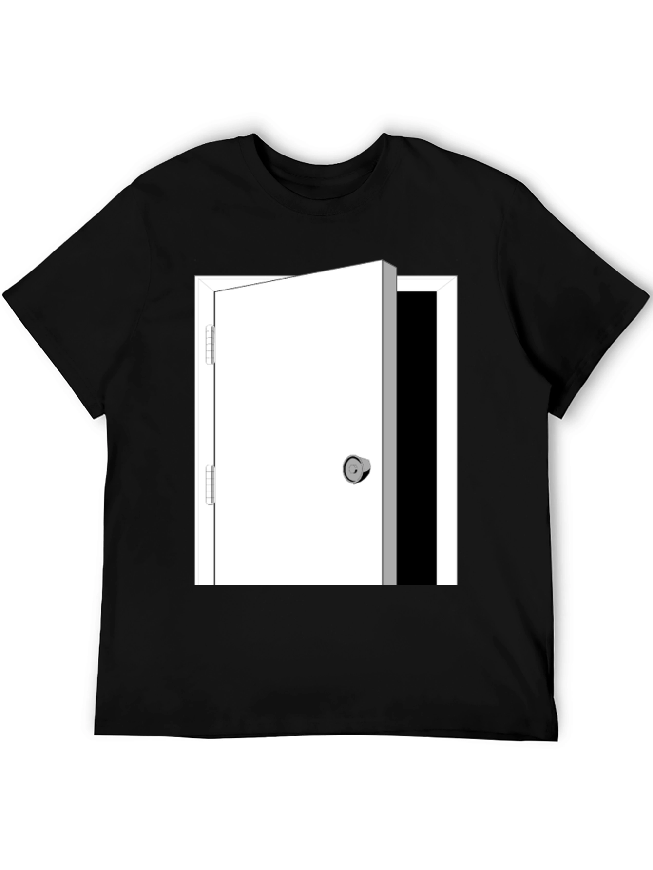 Open Door Graphic Tee - Black Cotton Blend