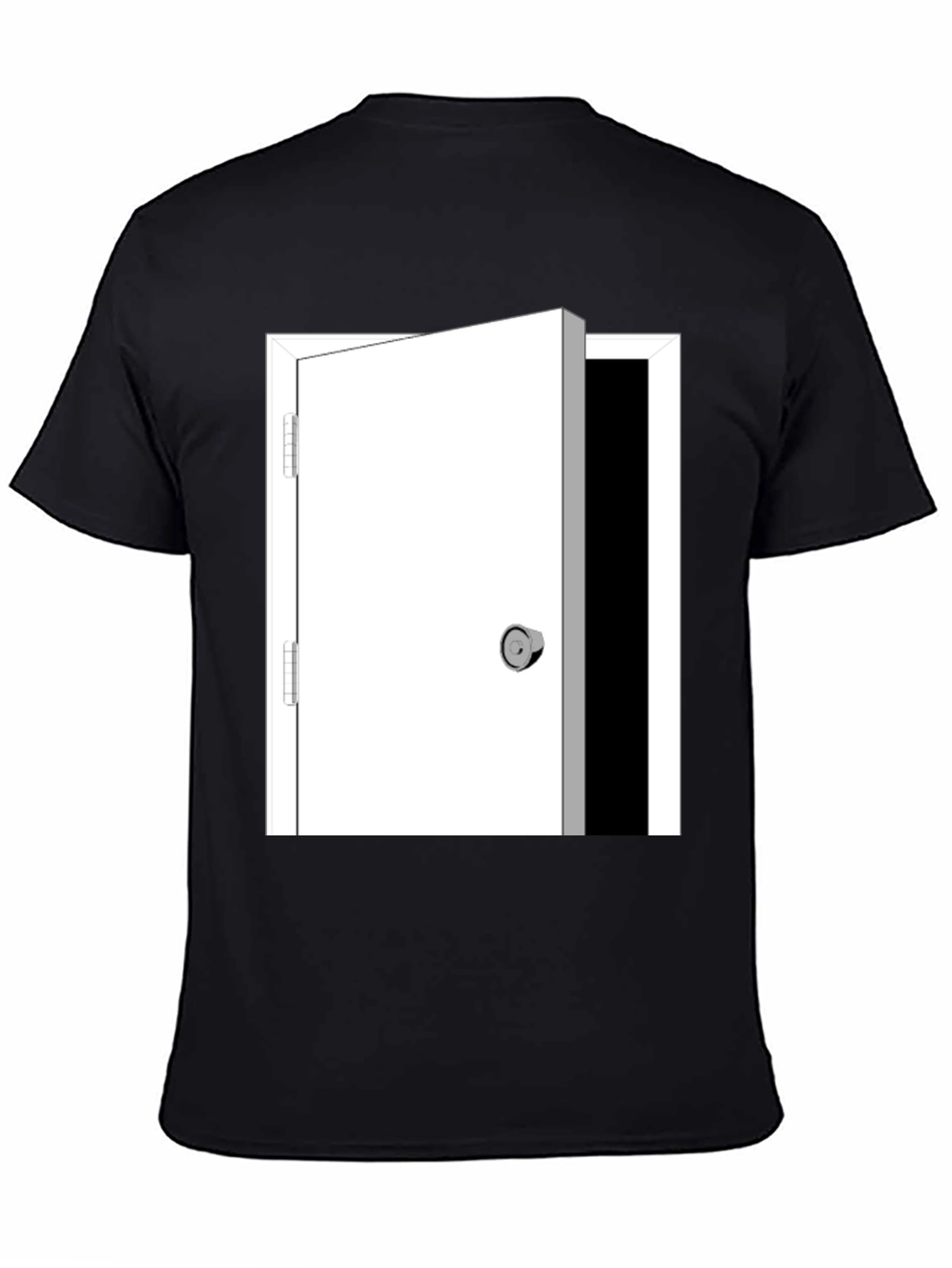 Open Door Graphic Tee - Black Cotton Blend